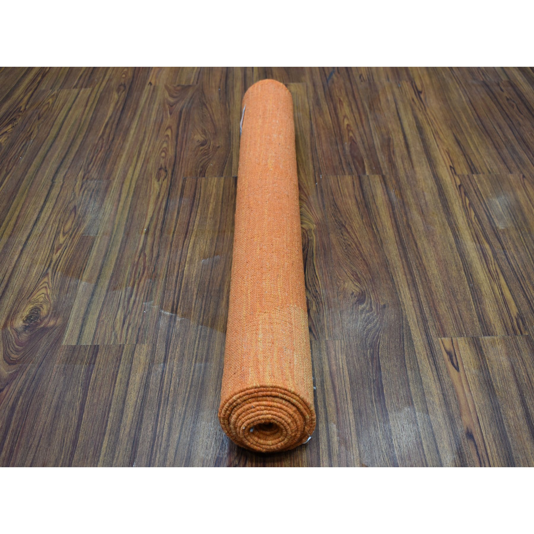 2-9 x9-10  Orange Shades Reversible Kilim Pure Wool Hand Woven Runner Oriental Rug 