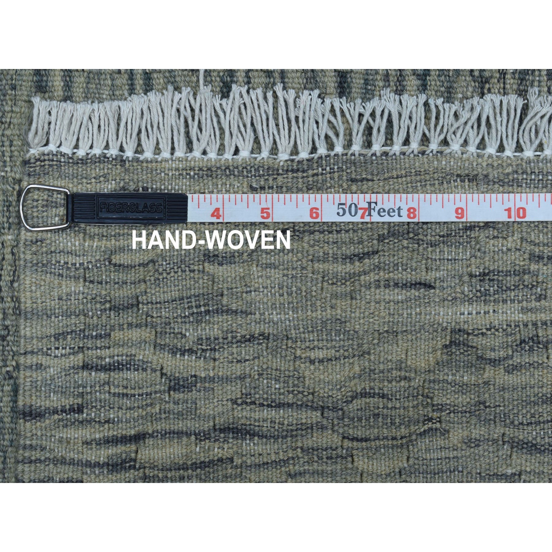 2-2 x6-3  Natural Shade Reversible Kilim Pure Wool Hand Woven Runner Oriental Rug 