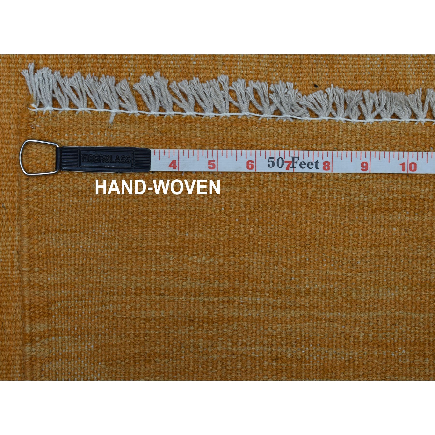 2-5 x6-7  Gold Shades Flat Weave Kilim Pure Wool Hand Woven Runner Oriental Rug 
