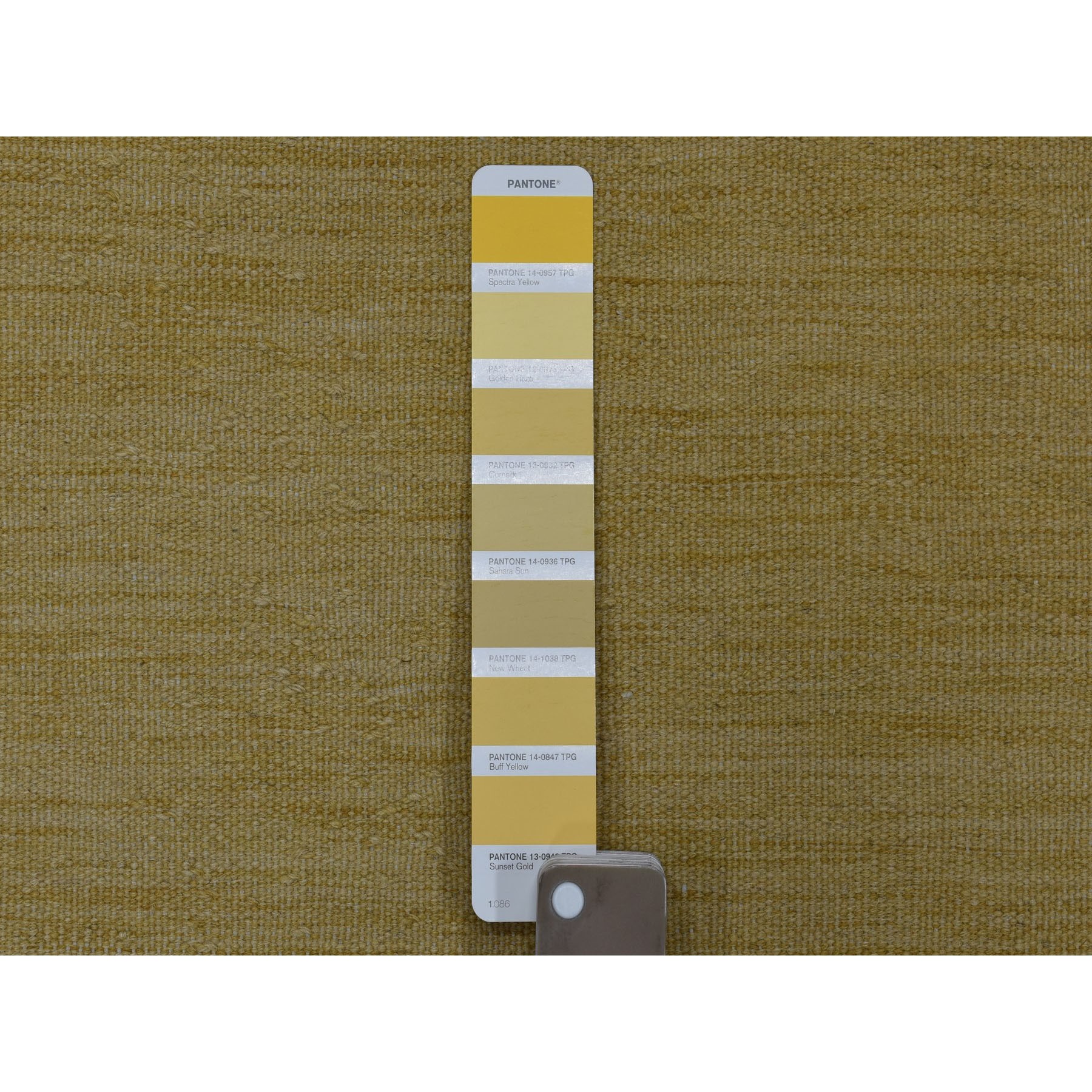 2-6 x6-3  Yellow Shades Flat Weave Kilim Pure Wool Hand Woven Runner Rug 