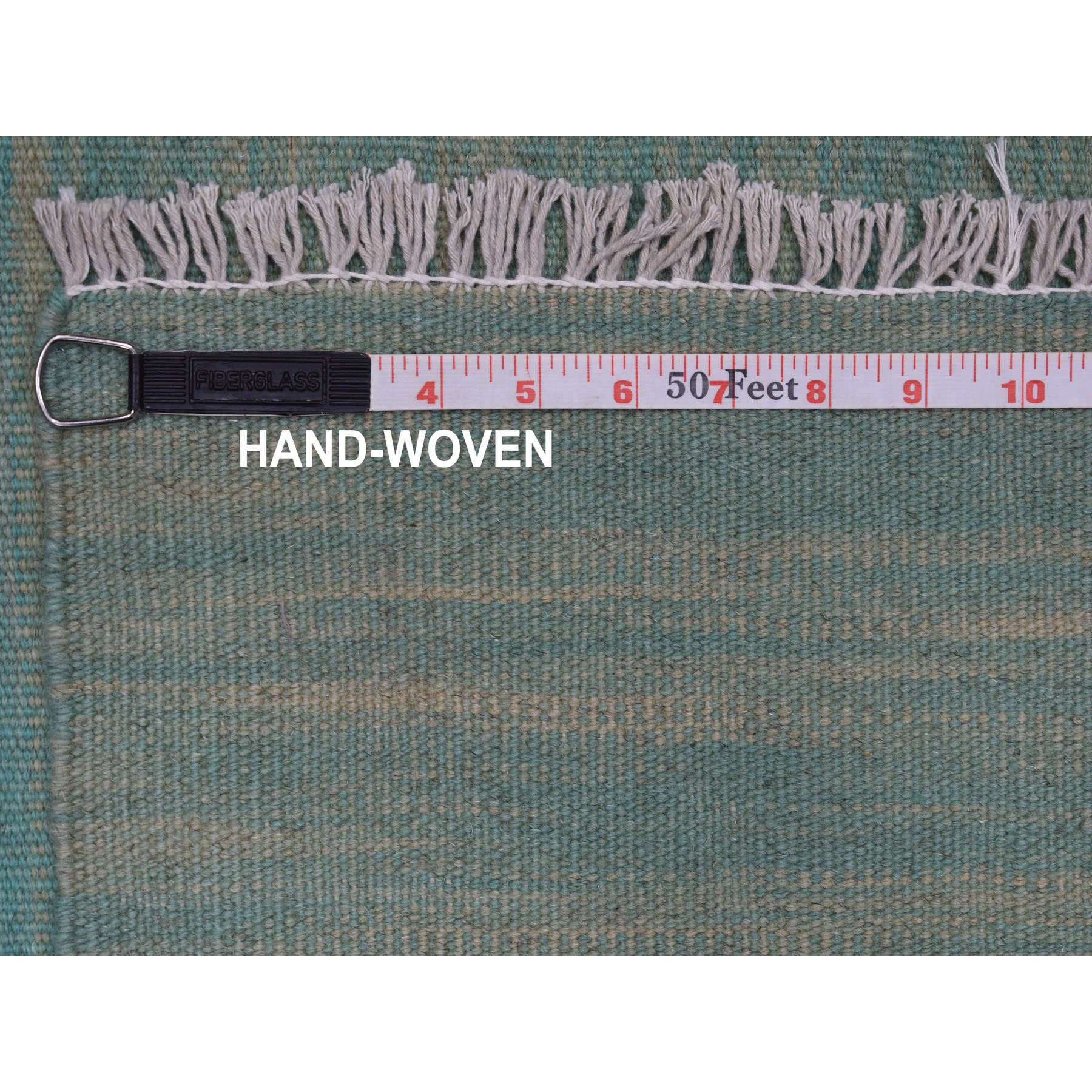 2-3 x6-3  Aquamarine Shades Flat Wave Kilim Wool Hand Woven Runner Oriental Rug 