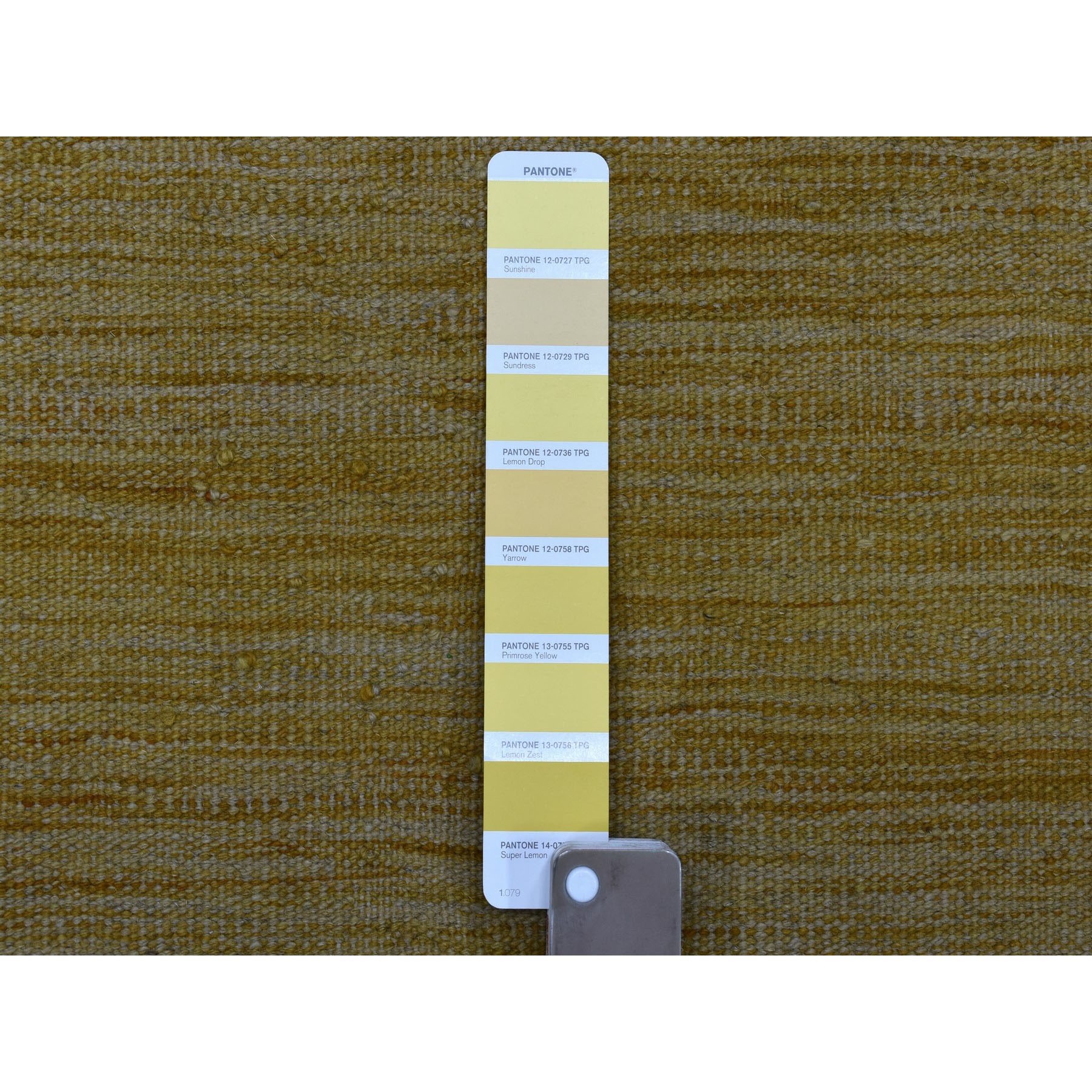 2-7 x6-5  Yellow Shades Flat Weave Kilim Pure Wool Hand Woven Runner Rug 