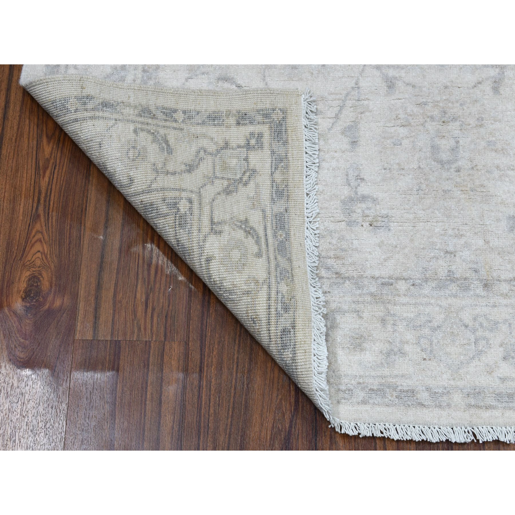 4-2 x6- White Wash Peshawar Mahal Design Pure Wool Hand Knotted Oriental Rug 