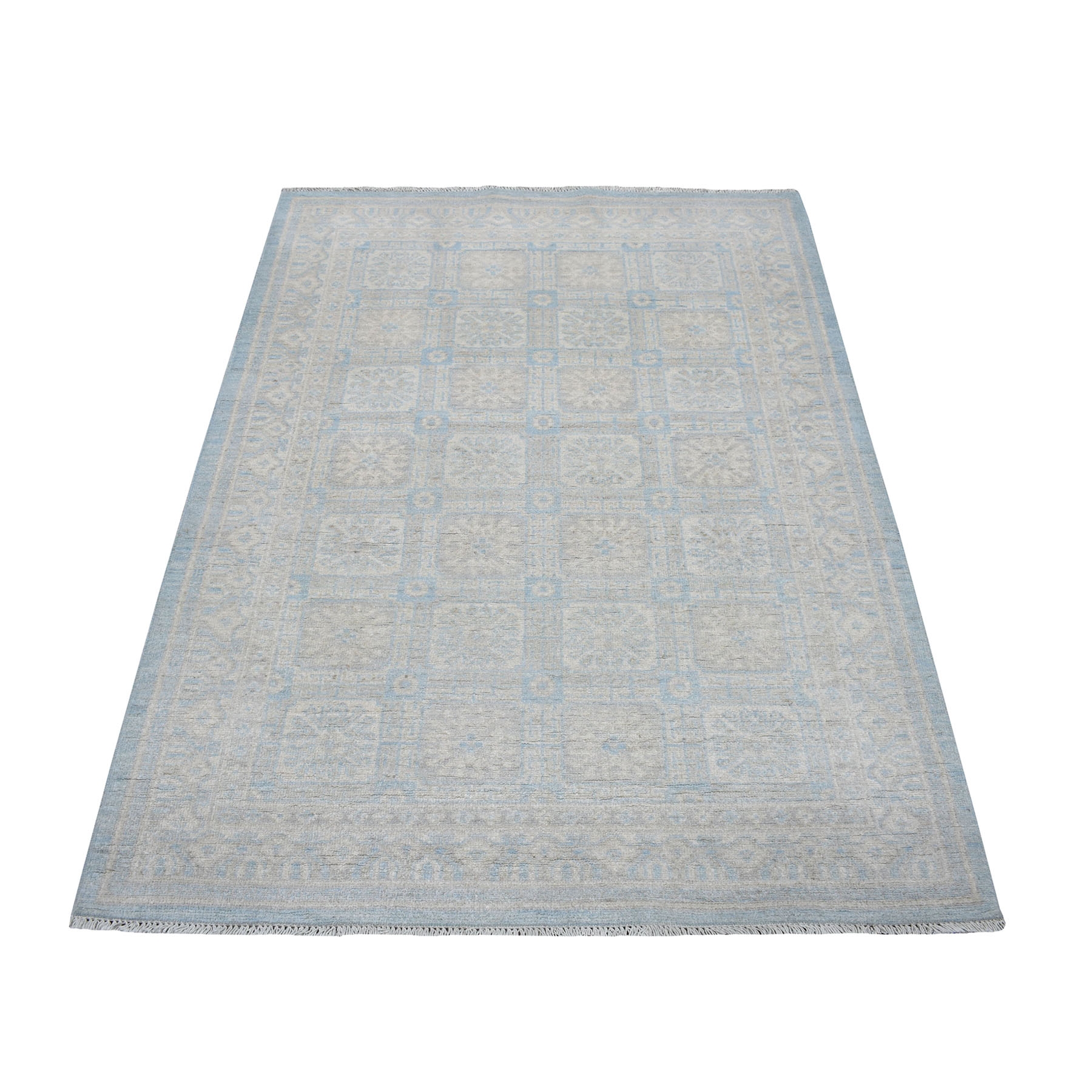 4'X5'9" Samarkand With Khotan Repetitive Rossets Design Hand Knotted Oriental Rug moaec9ca