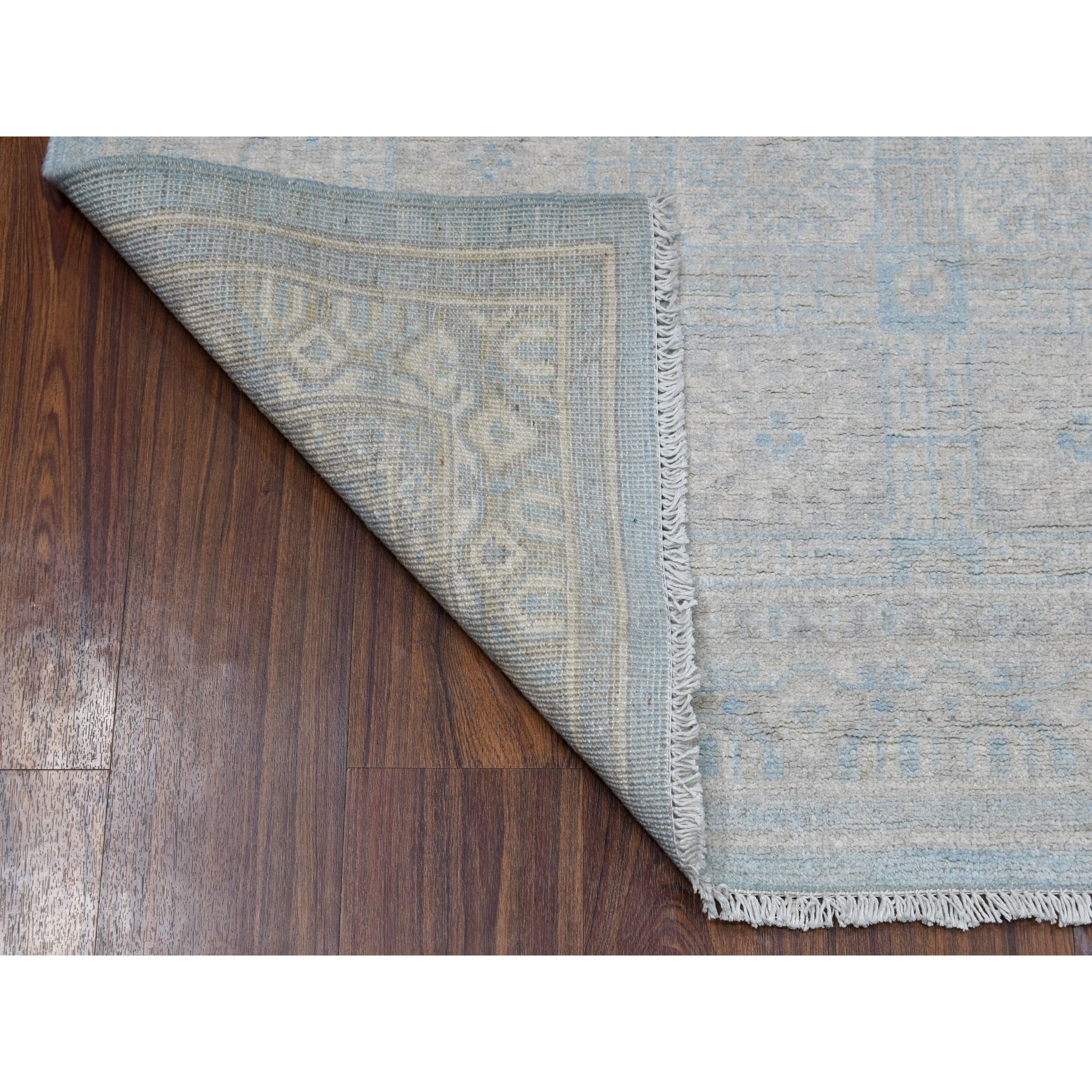 4-x5-9  Samarkand With Khotan Repetitive Rossets Design Hand Knotted Oriental Rug 