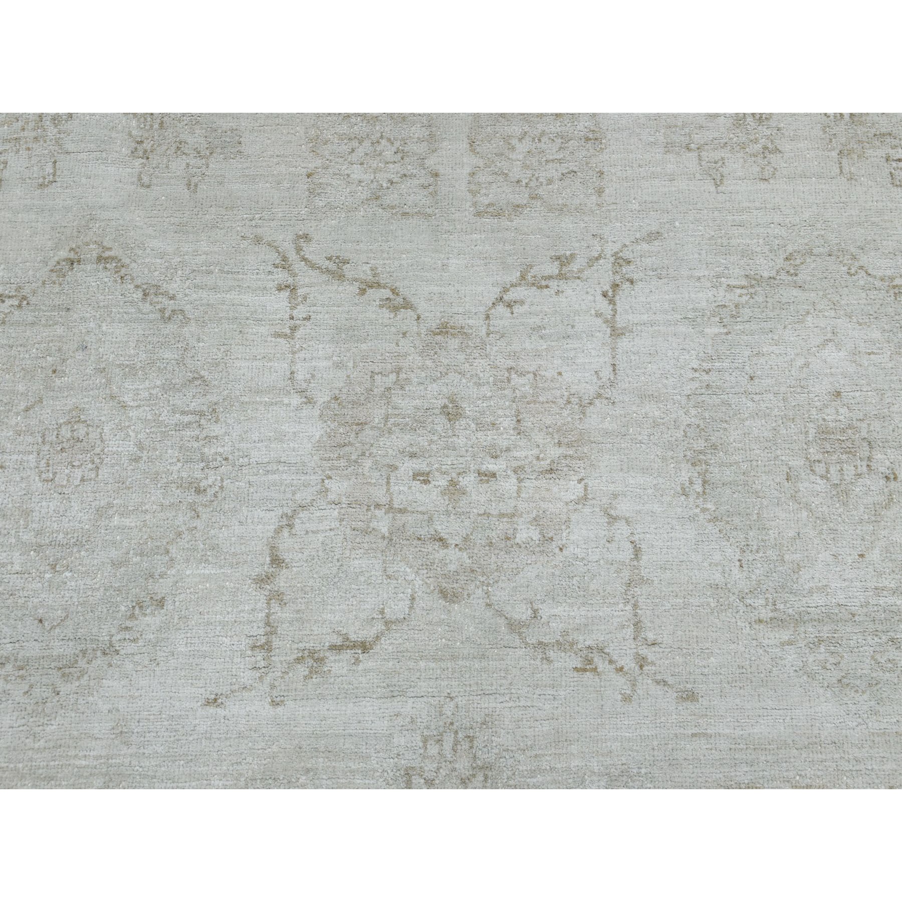 7-8 x9-7  White Wash Peshawar Pure Wool Hand Knotted Oriental Rug 