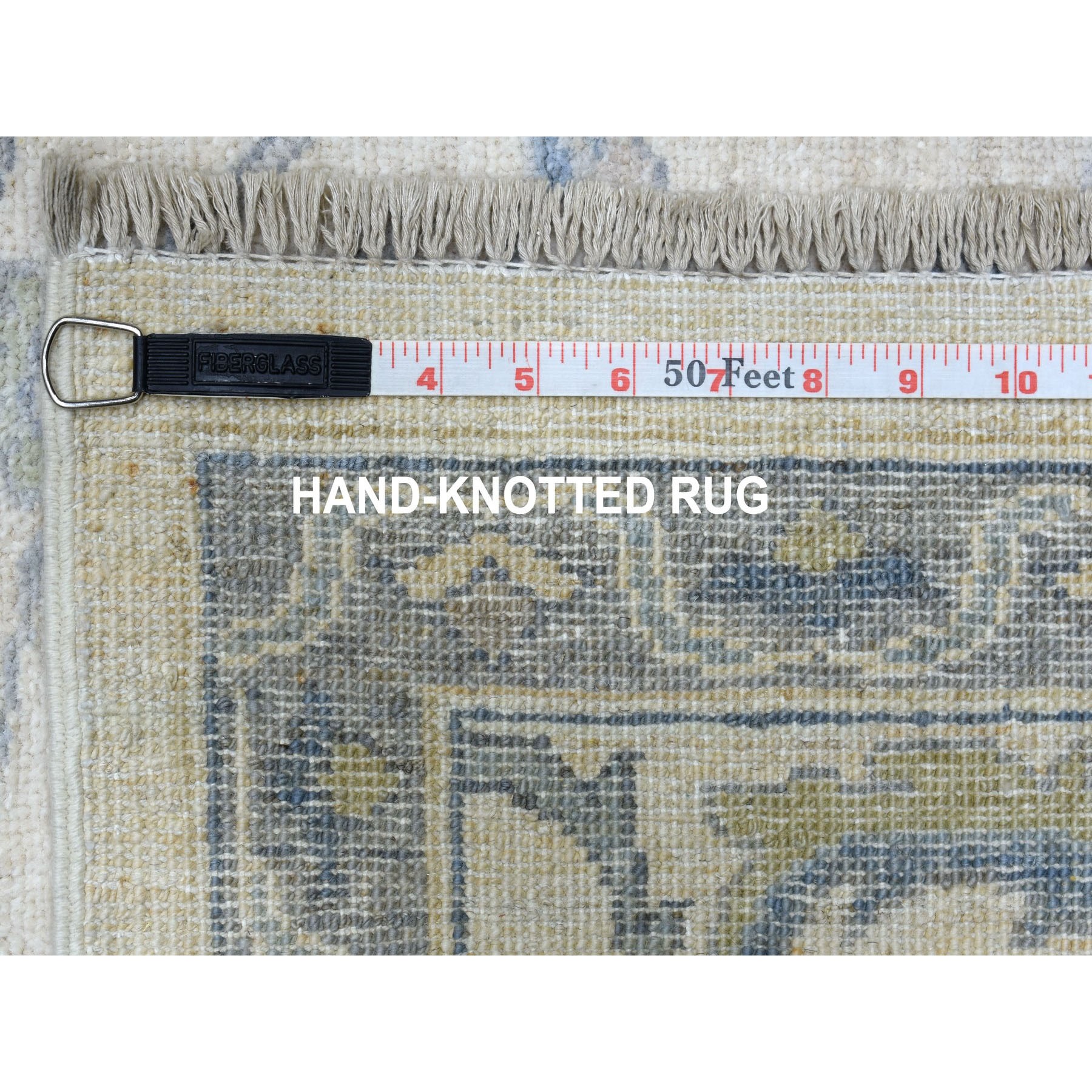8-x9-8  White Wash Peshawar Pure Wool Hand Knotted Oriental Rug 