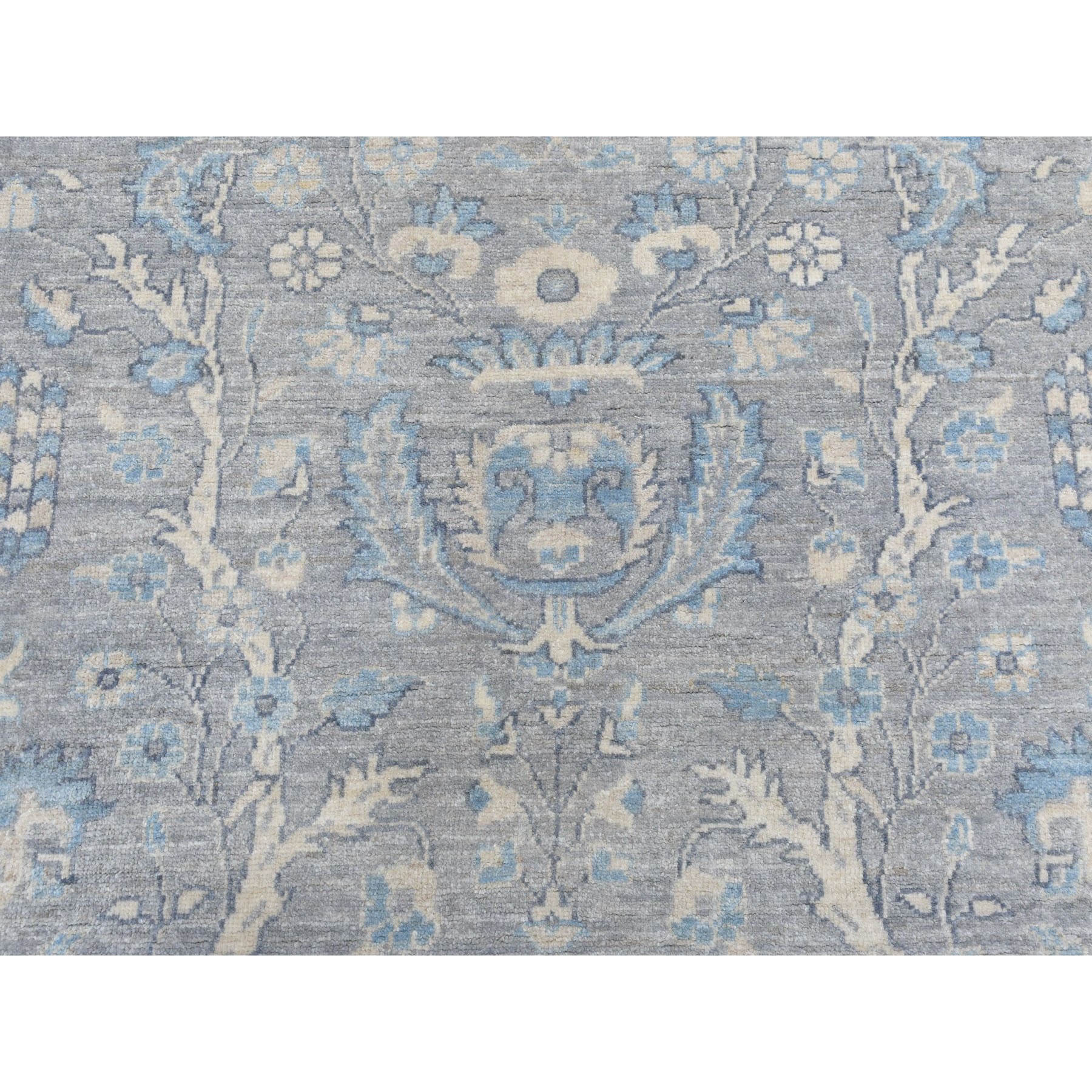 7-10 x10- White Wash Peshawar Pure Wool Hand Knotted Oriental Rug 