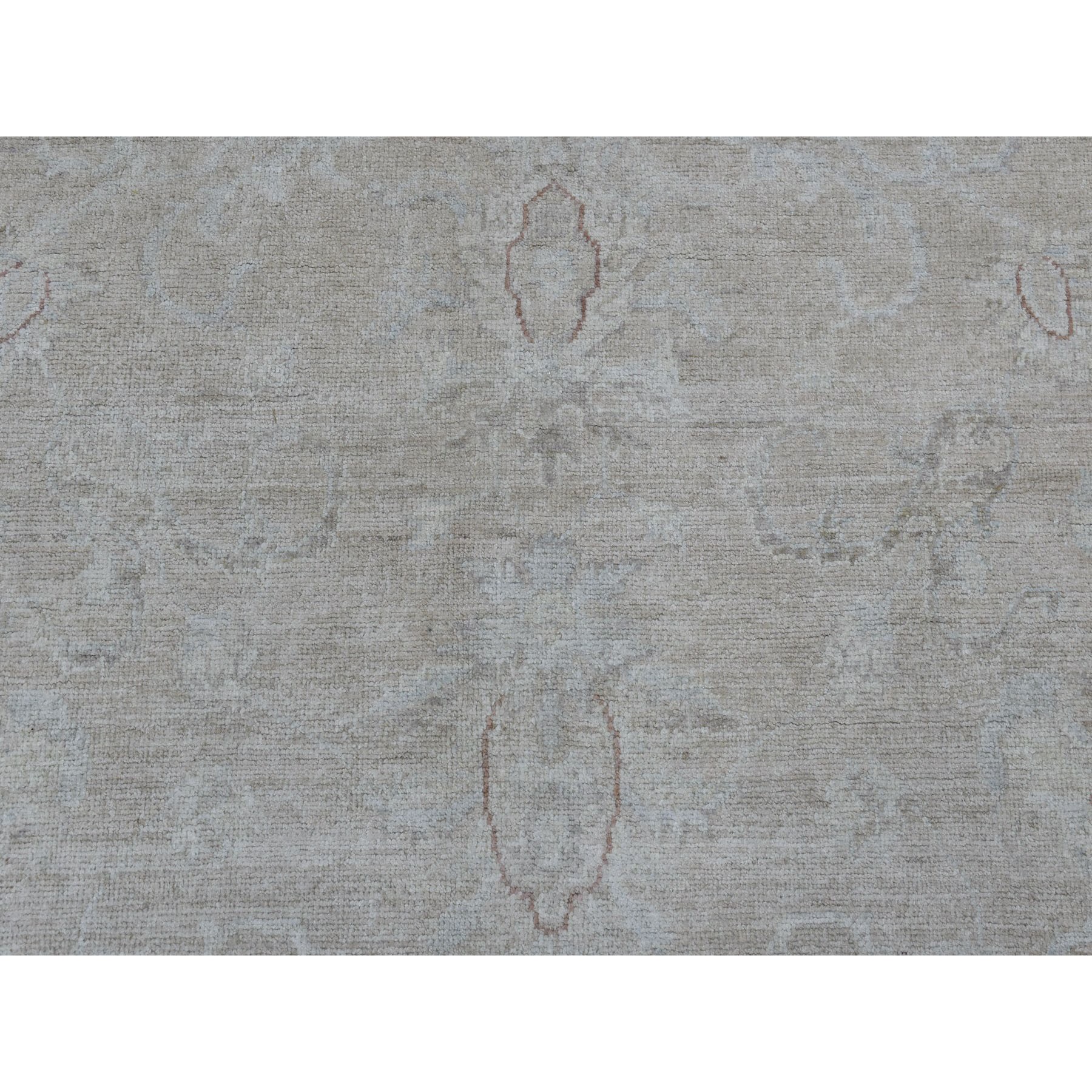 8-x9-7  White Wash Peshawar Pure Wool Hand Knotted Oriental Rug 