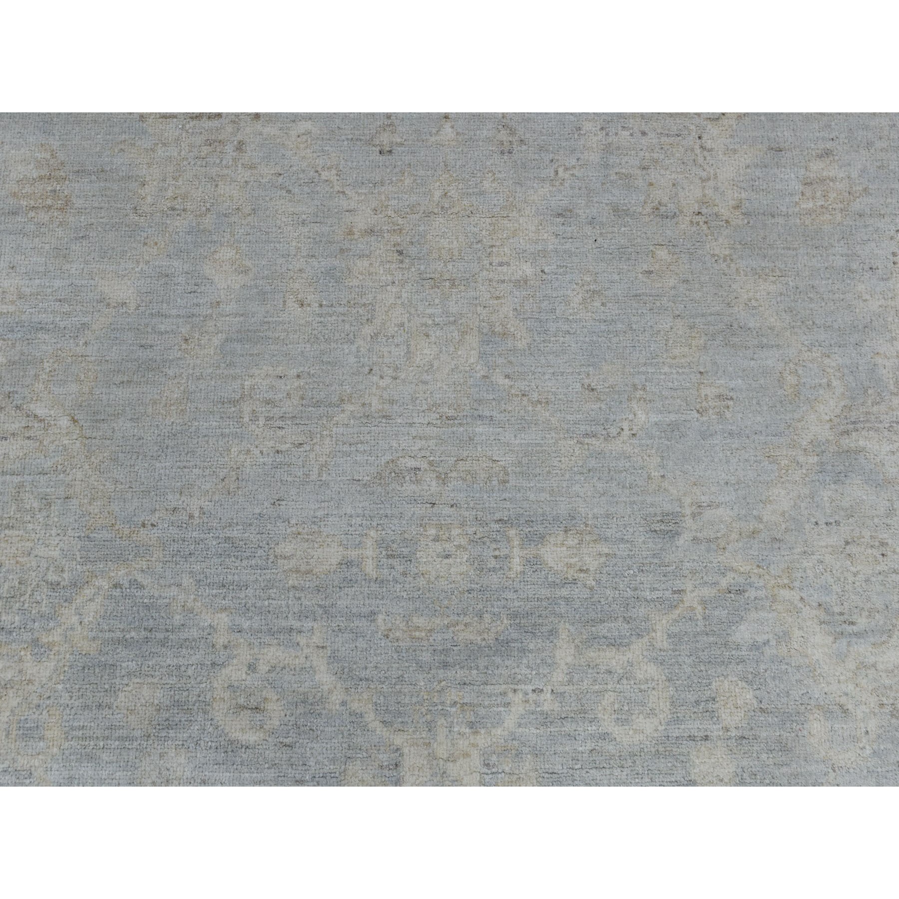 7-9 x9-9  White Wash Peshawar Pure Wool Hand Knotted Oriental Rug 