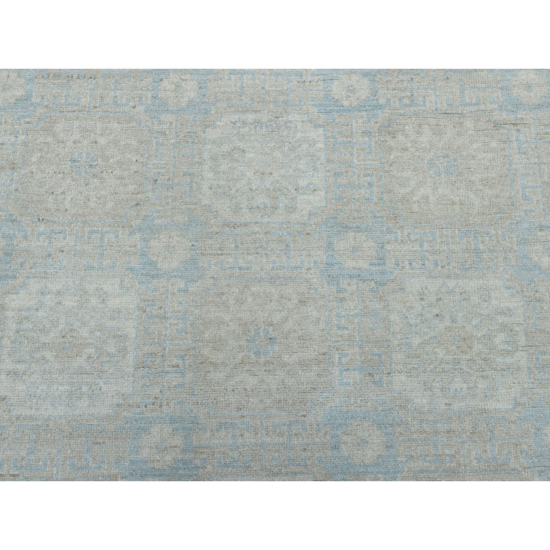 9-x11-4  Samarkand With Khotan Repetitive Rossets Design Hand Knotted Oriental Rug 