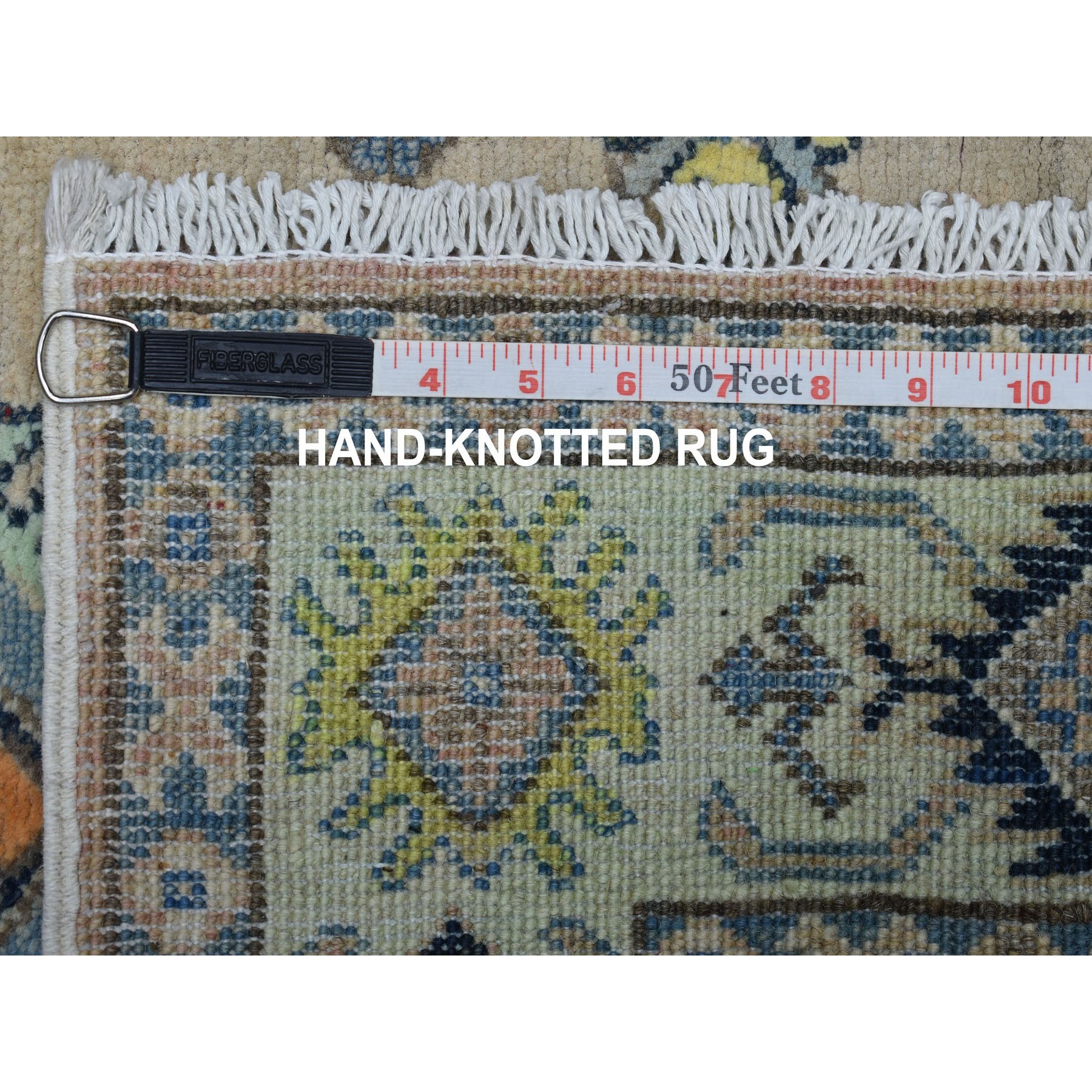 3-10 x6- Colorful Gray Fusion Kazak Pure Wool Geometric Design Hand Knotted Oriental Rug 