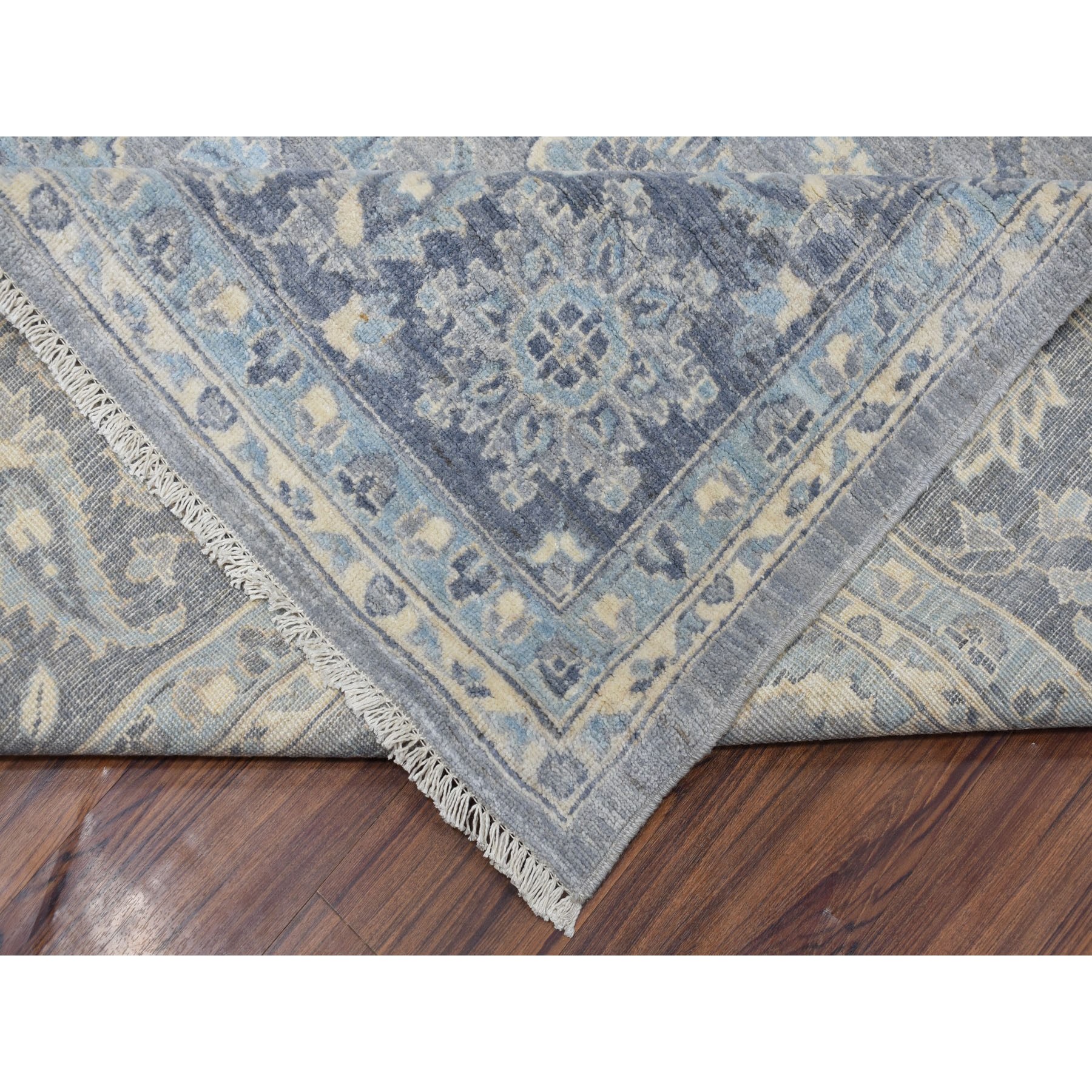 8-10 x12- Peshawar With Silver Wash Mahal Design Hand Knotted Oriental Rug 