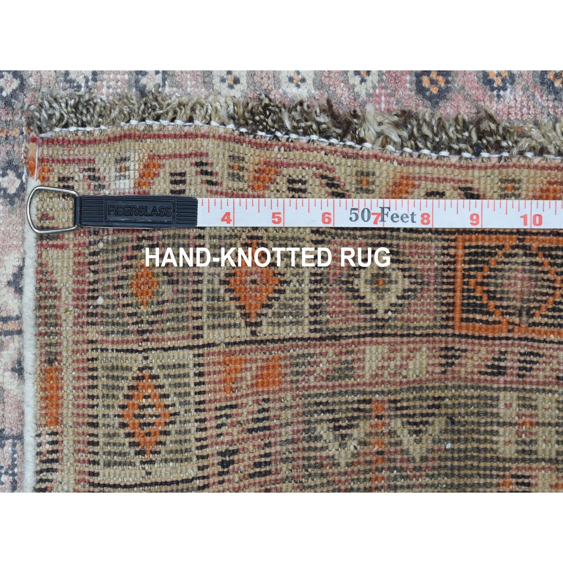 5-2 x8-10  Vintage And Worn Down Distressed Colors Persian Shiraz Hand Knotted Bohemian Rug 