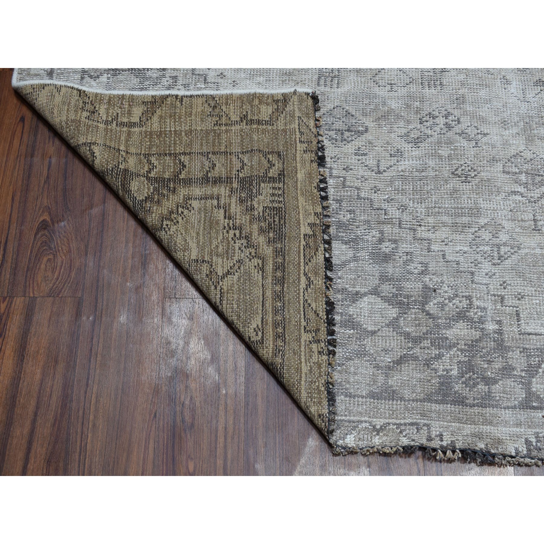 6-10 x9-9  Vintage And Worn Down Distressed Colors Persian Qashqai Hand Knotted Bohemian Rug 