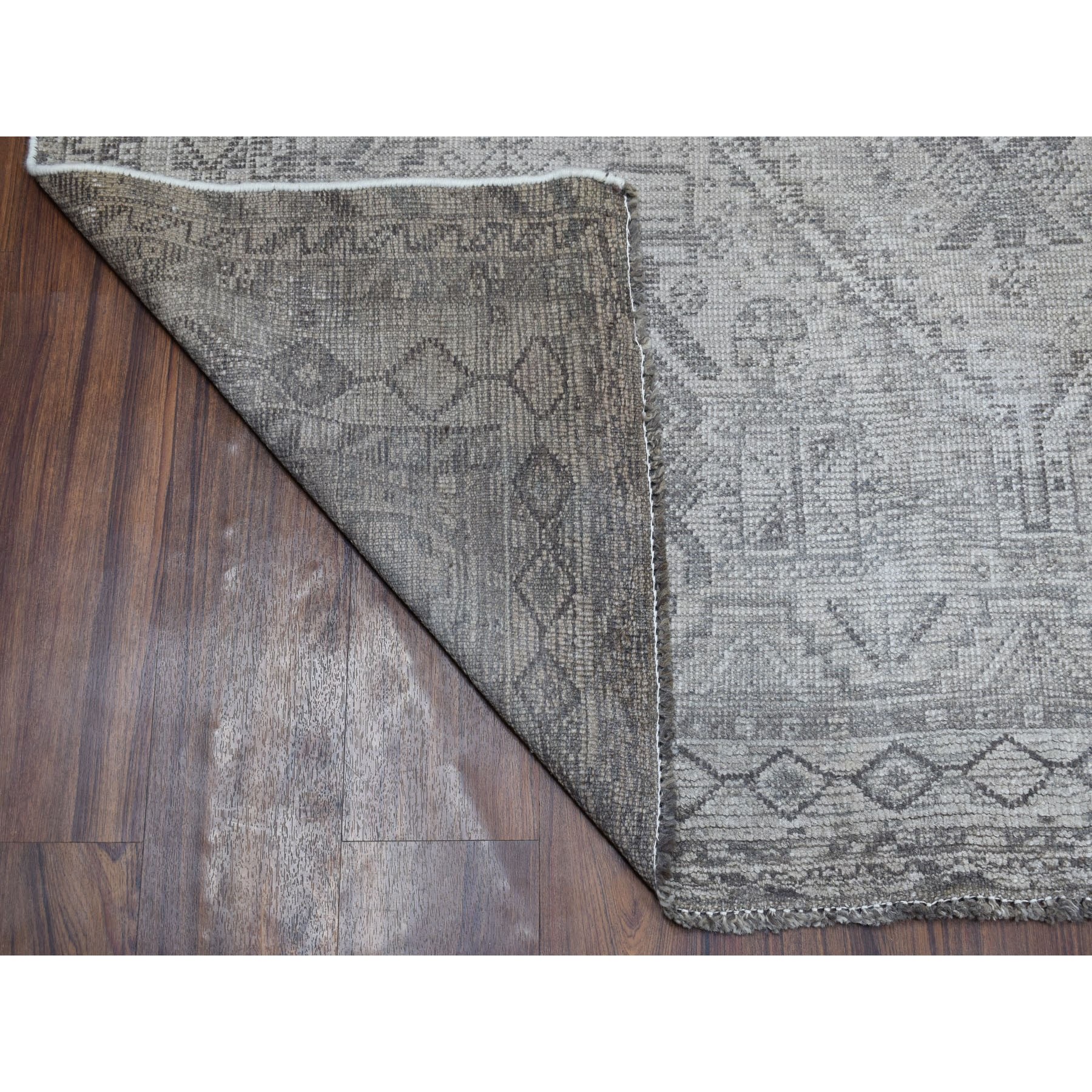 5-6 x8-2  Vintage And Worn Down Distressed Colors Persian Qashqai Hand Knotted Bohemian Rug 