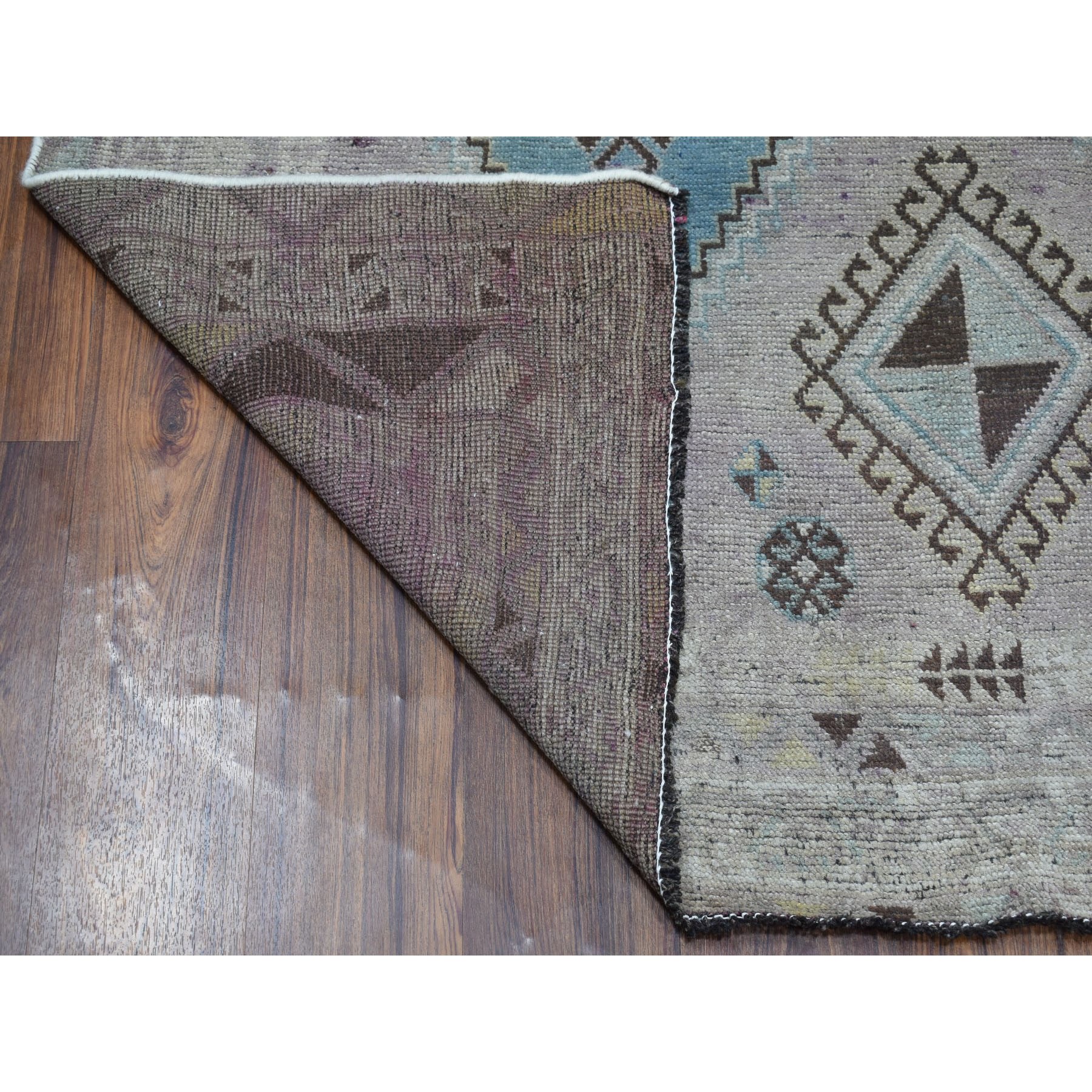 5-x9- Vintage And Worn Down Distressed Colors Persian Shiraz Hand Knotted Bohemian Rug 