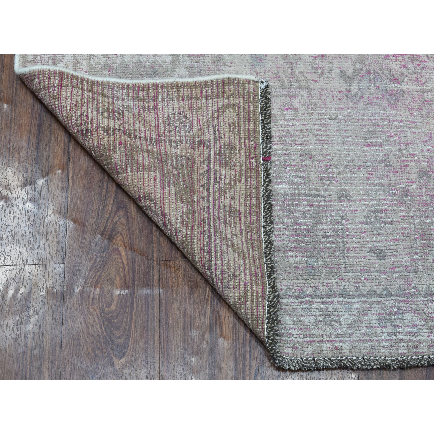 4-x11- Vintage And Worn Down Distressed Colors Persian Shiraz Wide Runner Hand Knotted Bohemian Rug 