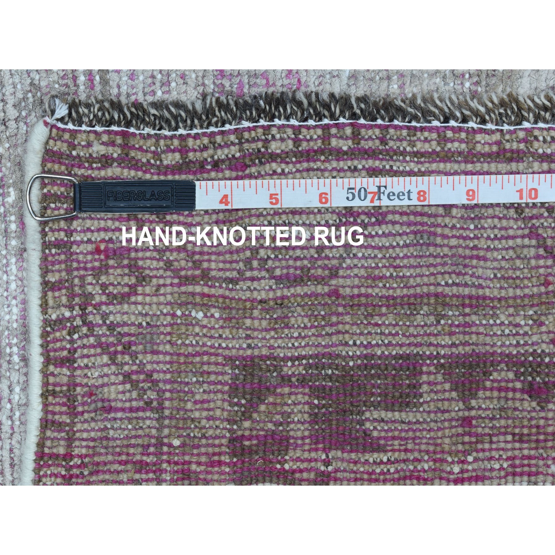 4-x11- Vintage And Worn Down Distressed Colors Persian Shiraz Wide Runner Hand Knotted Bohemian Rug 