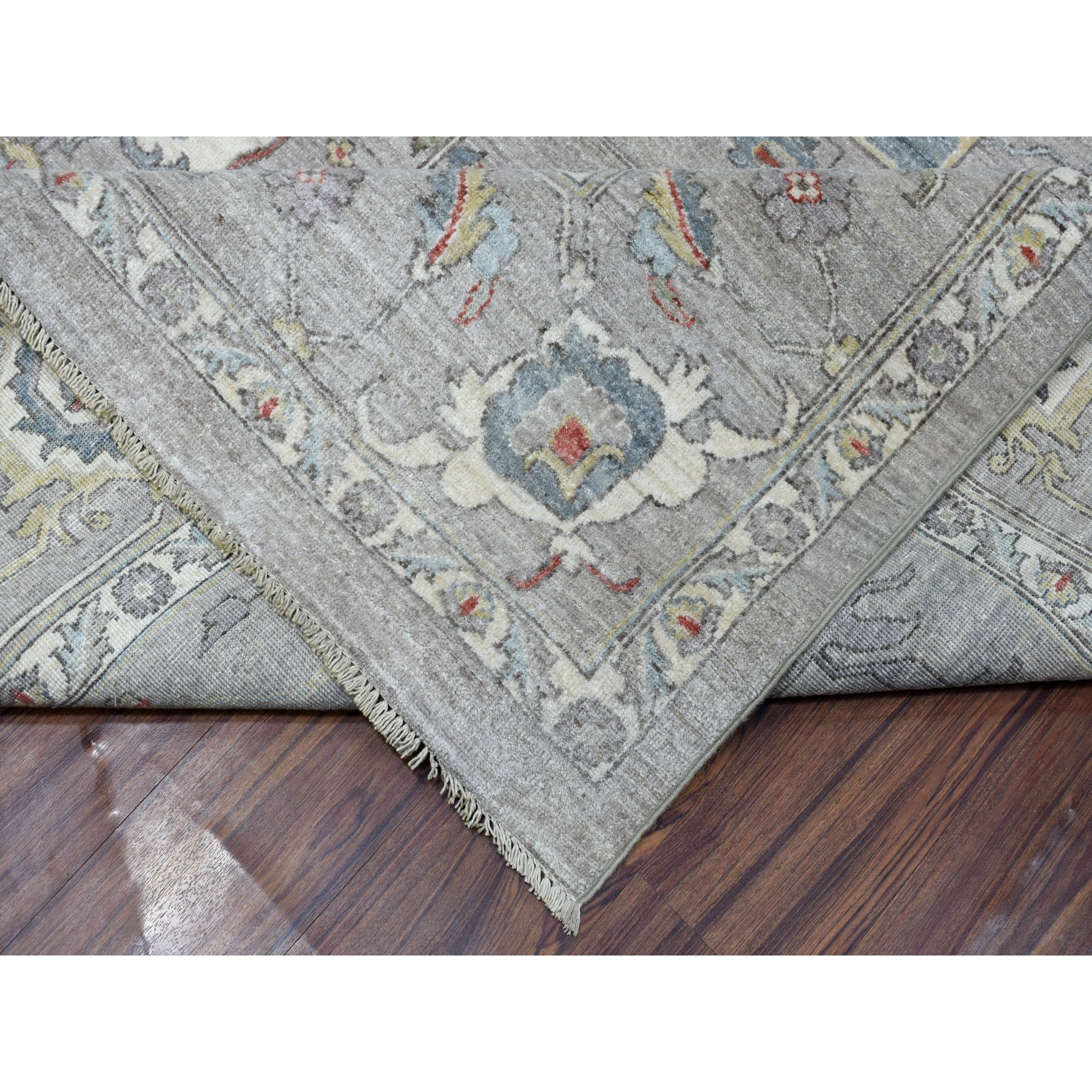 8-10 x11-4  Gray Peshawar With Heriz Design Pop OF Color Hand Knotted Oriental Rug 