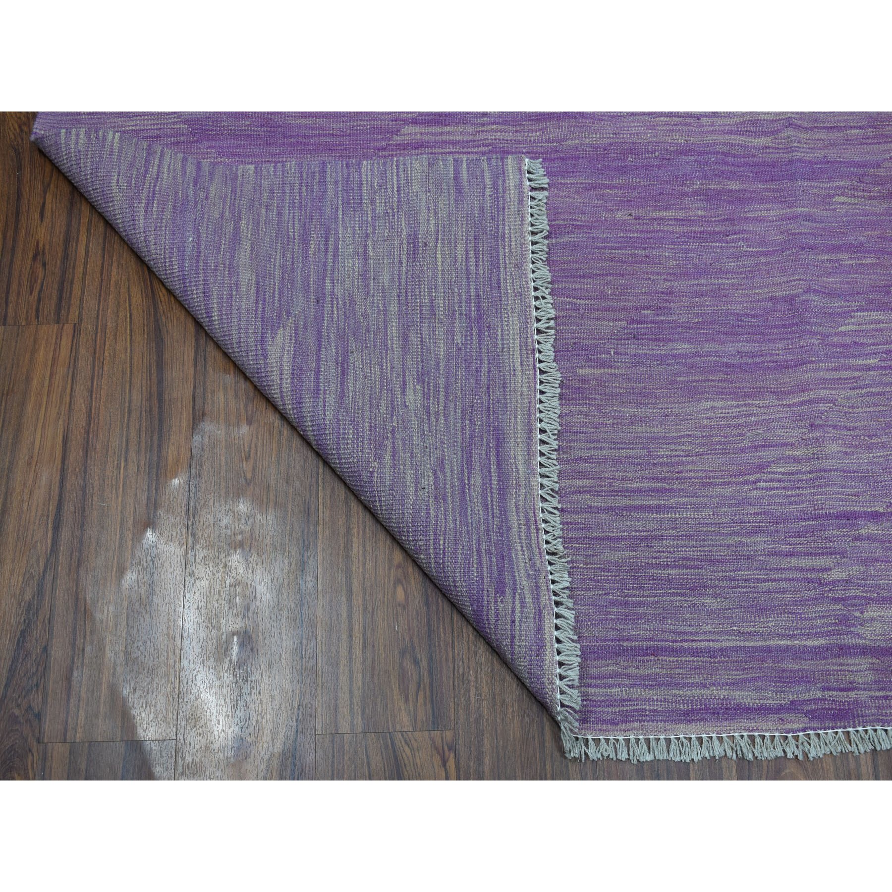 6-8 x9-8  Lavender Shades Flat Weave Kilim Pure Wool Hand Woven Oriental Rug 