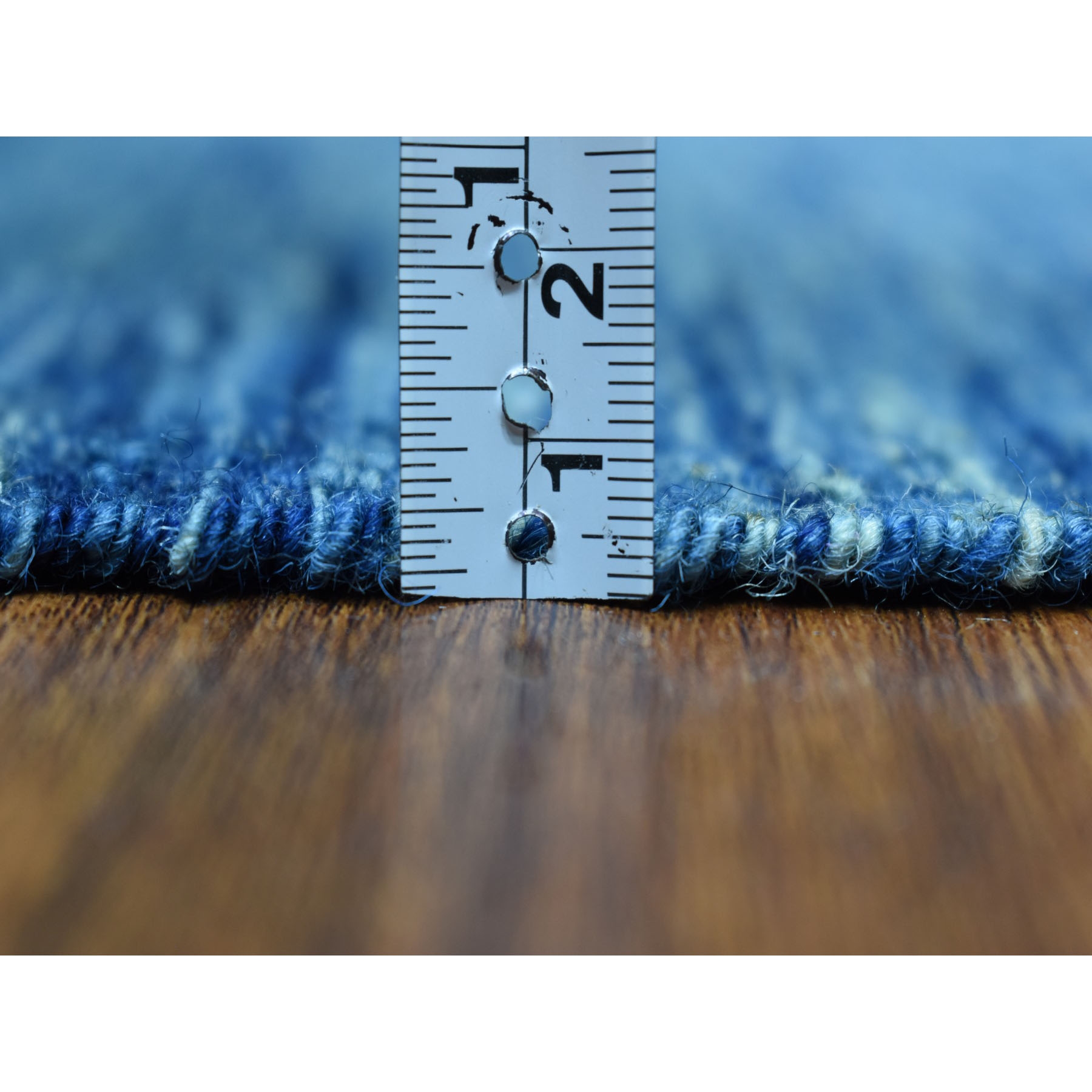5-1 x6-7  Blue Shades Reversible Kilim Pure Wool Hand Woven Oriental Rug 