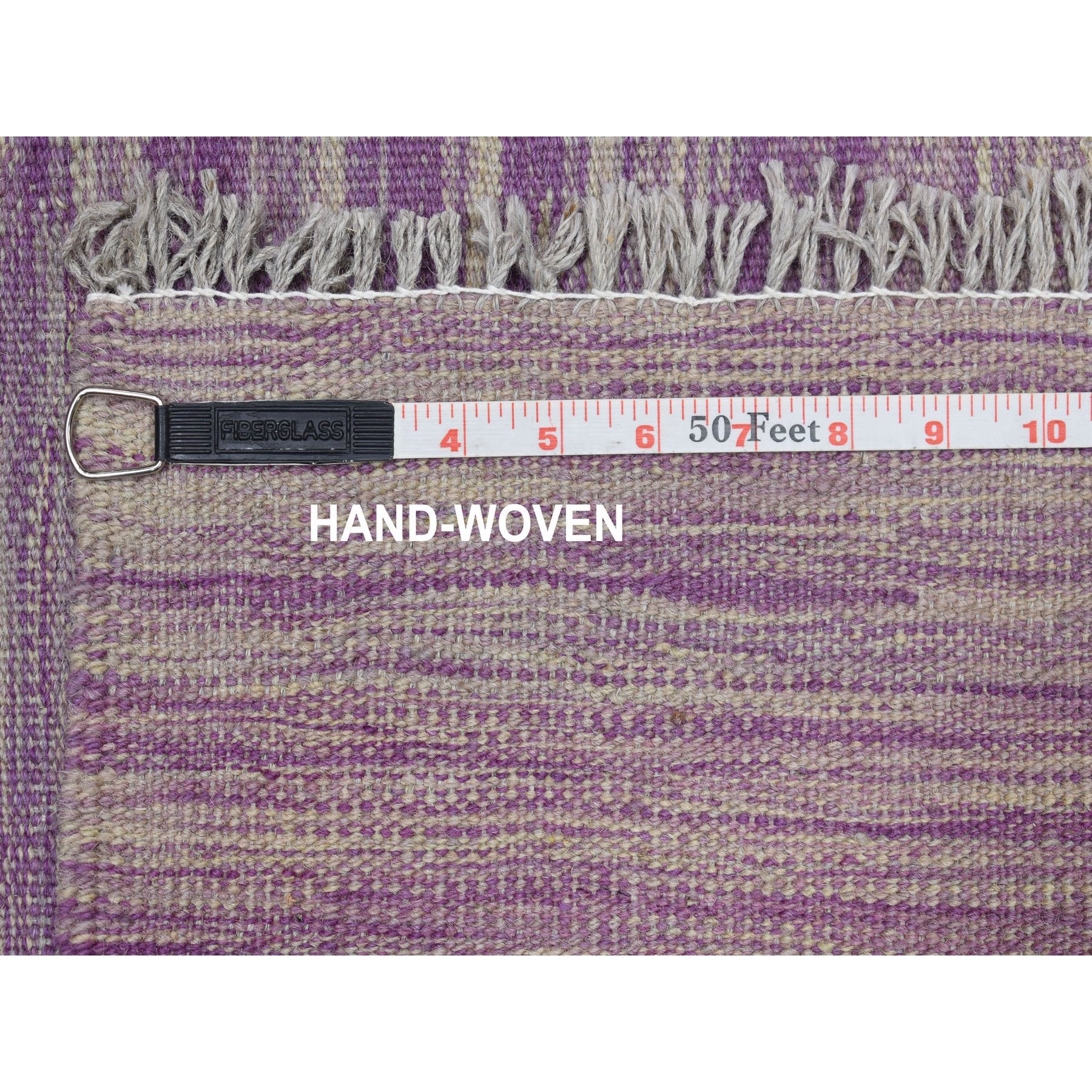 4-x5-10  Lavender Shades Flat Weave Kilim Pure Wool Hand Woven Oriental Rug 