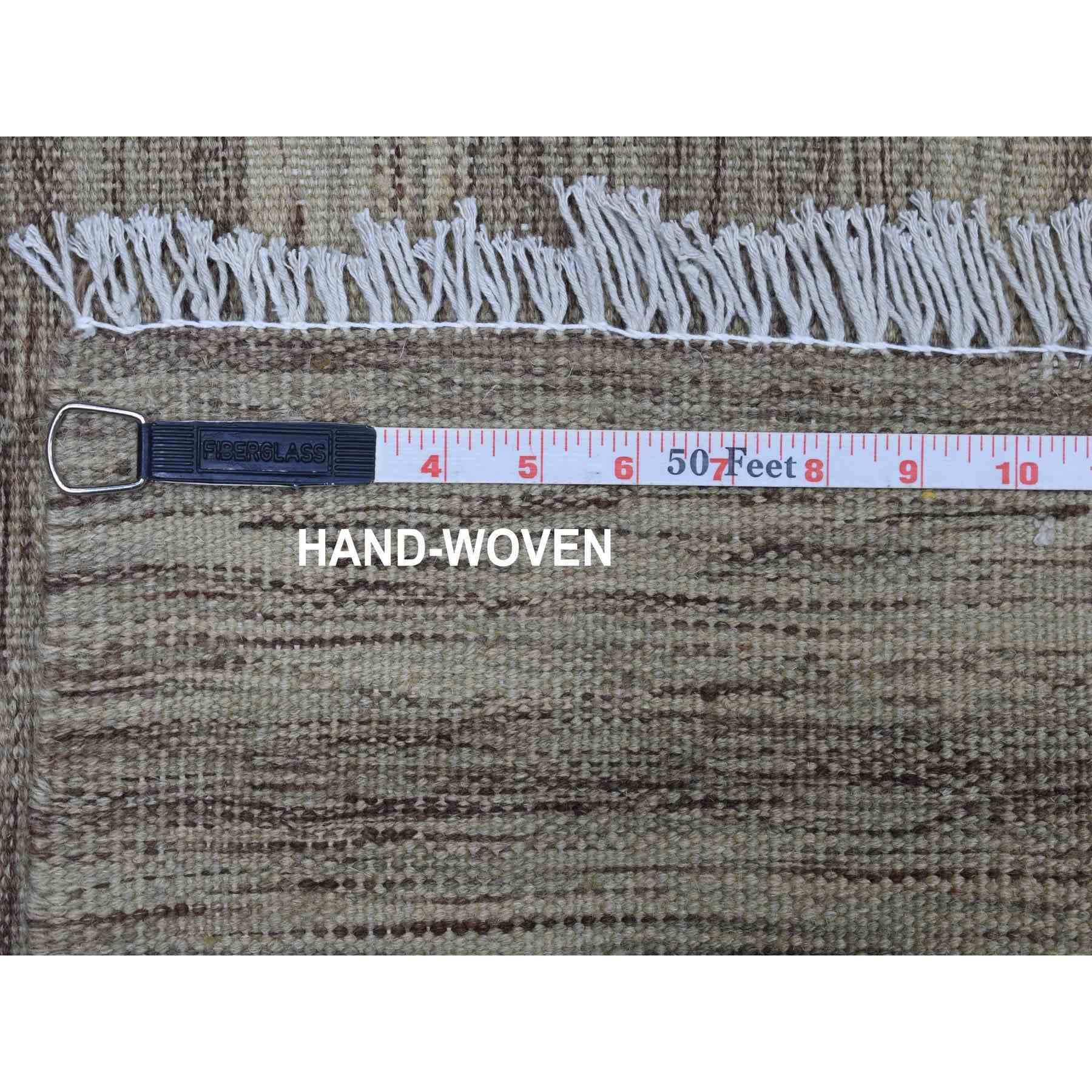 2-9 x3-8  Natural Shades Reversible Kilim Pure Wool Hand Woven Oriental Rug 