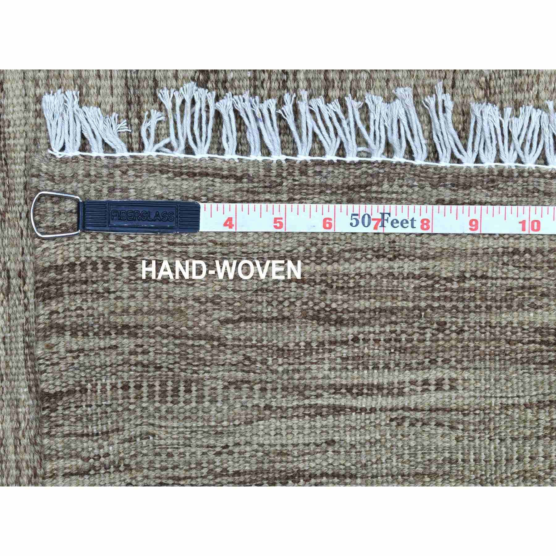 2-9 x3-8  Natural Shade Reversible Kilim Pure Wool Hand Woven Oriental Rug 