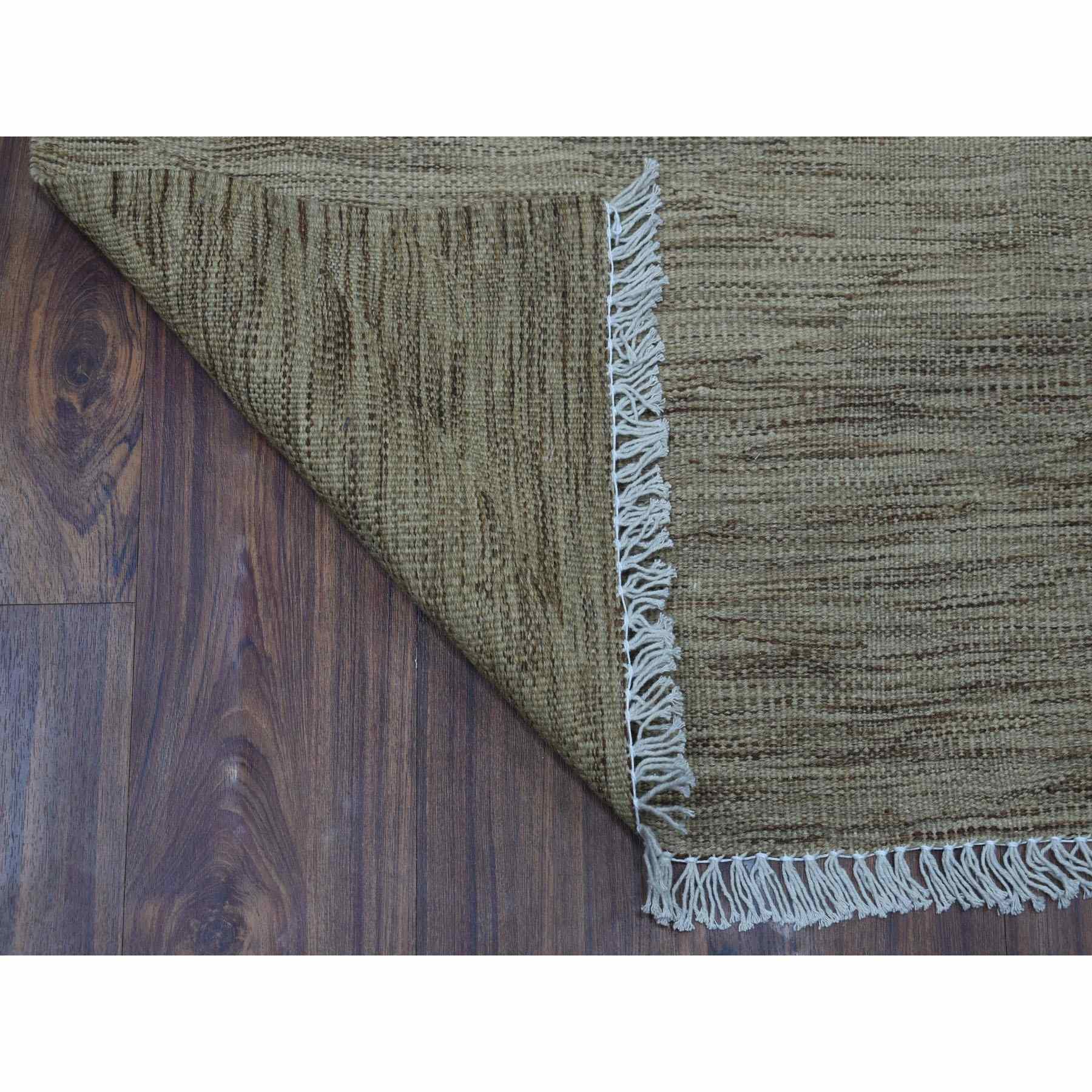 2-3 x6-4  Natural Shades Reversible Kilim Pure Wool Hand Woven Oriental Runner Rug 