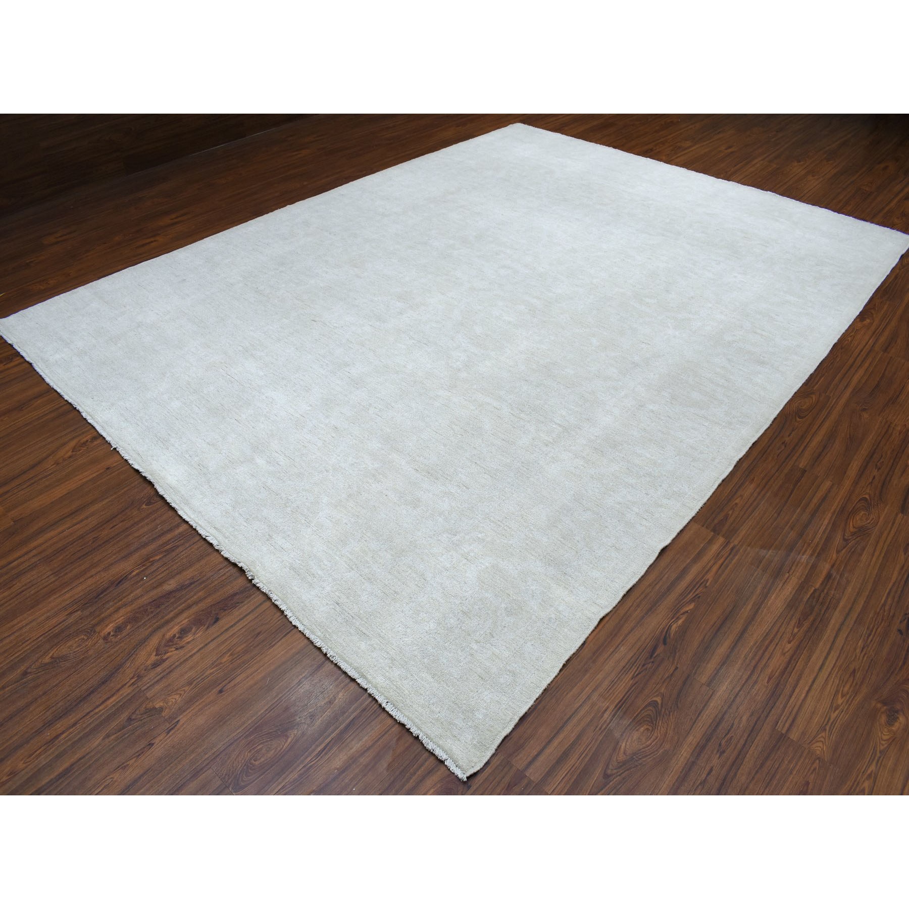 9-x12- White Wash Peshawar Pure Wool Hand Knotted Oriental Rug 