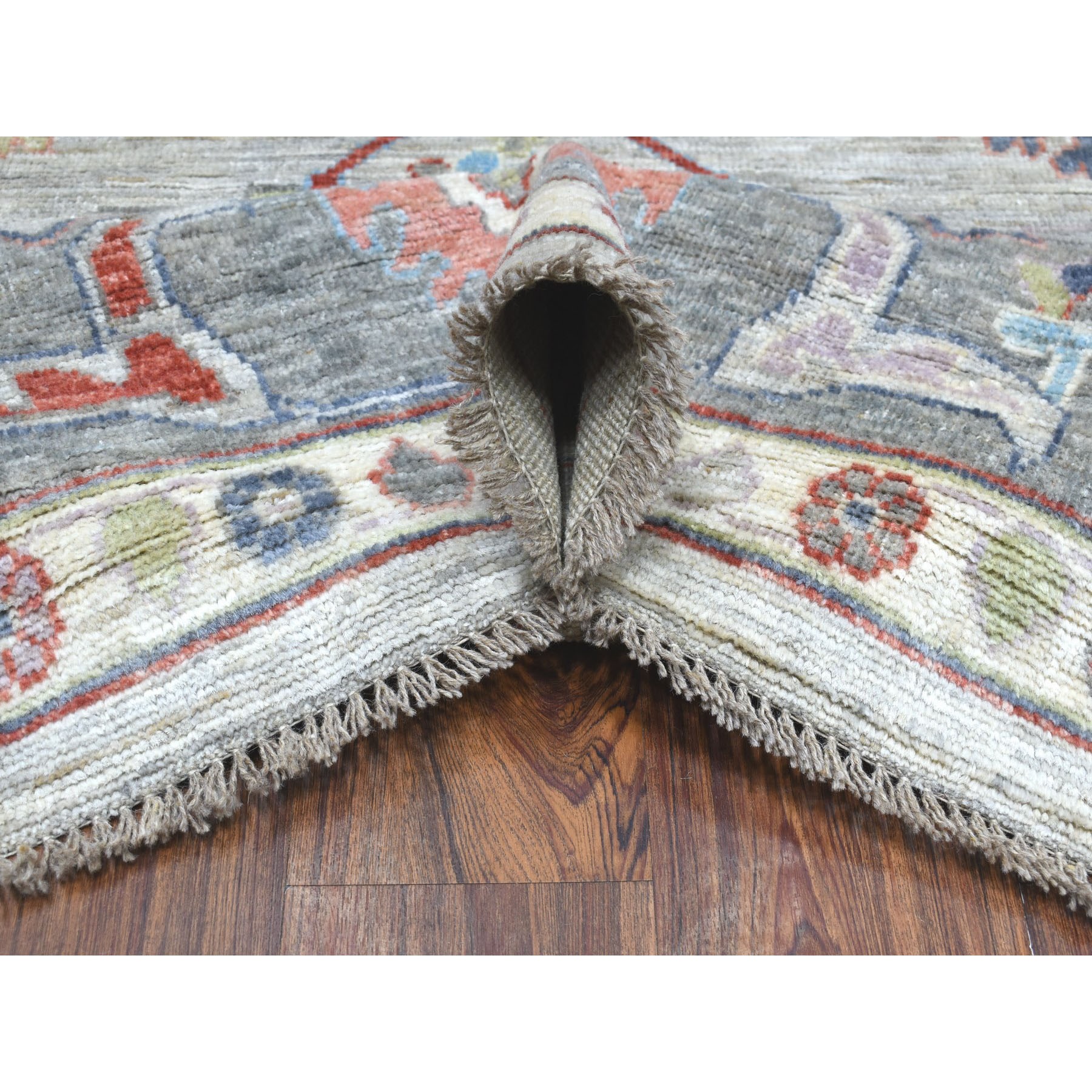 8-10 x11-10  Silver Angora Oushak With Soft Velvety Wool Hand Knotted Oriental Rug 