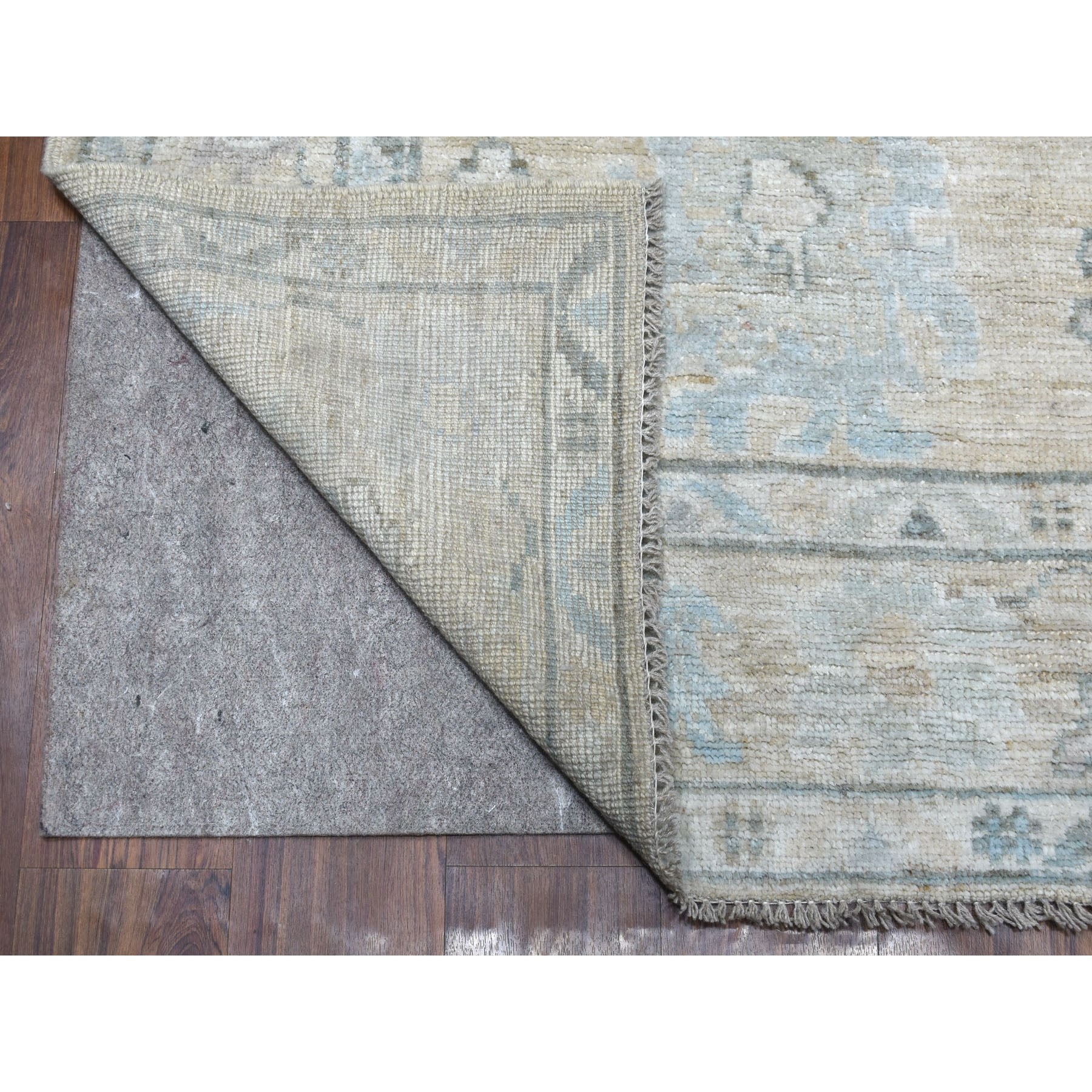 6-3 x9-2  Gray Angora Oushak With Soft wool Hand Knotted Oriental Rug 