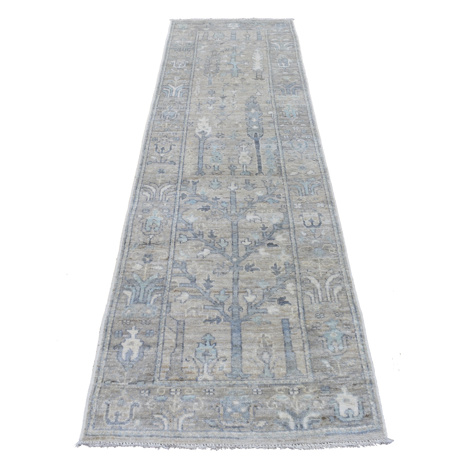 Agra And Turkish Collection Hand Knotted Grey Rug No: 1112508