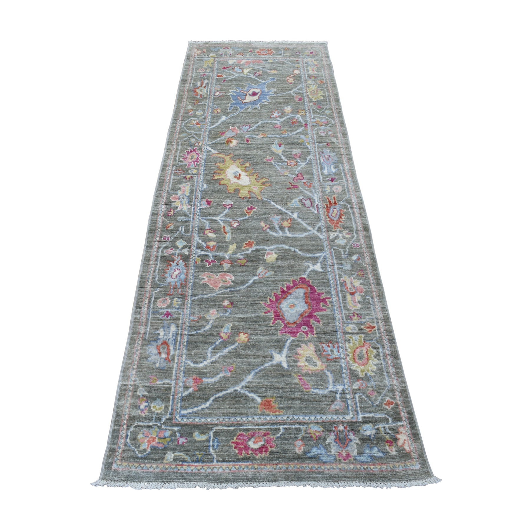 Agra And Turkish Collection Hand Knotted Grey Rug No: 1112604