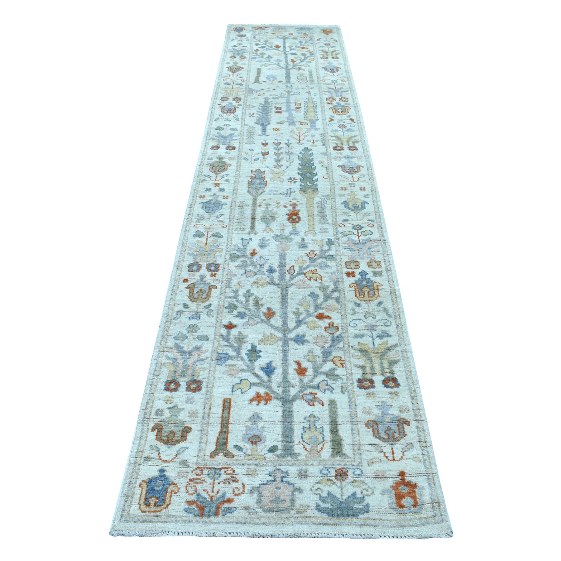Agra And Turkish Collection Hand Knotted Ivory Rug No: 1112612