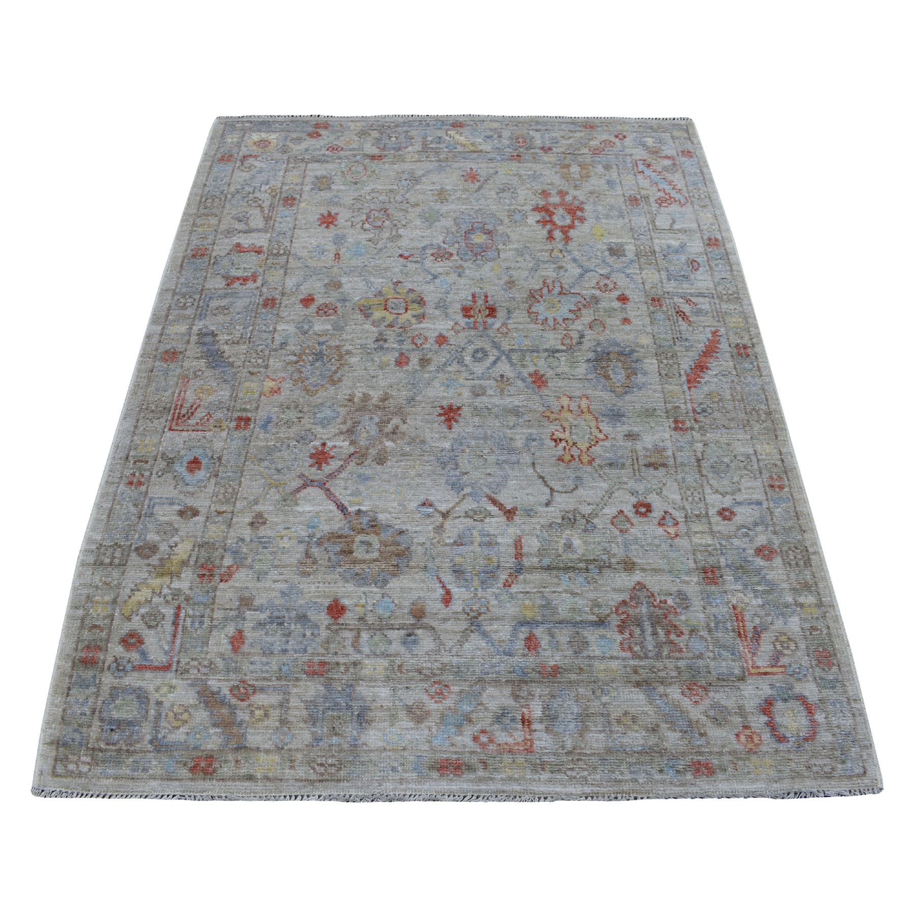 Agra And Turkish Collection Hand Knotted Grey Rug No: 1112730
