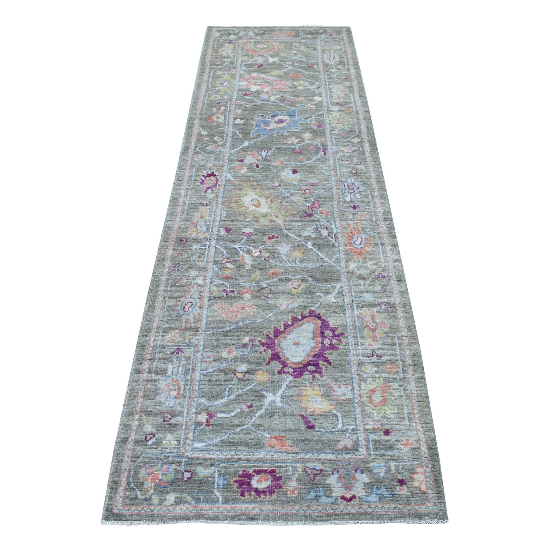 Agra And Turkish Collection Hand Knotted Green Rug No: 1112818