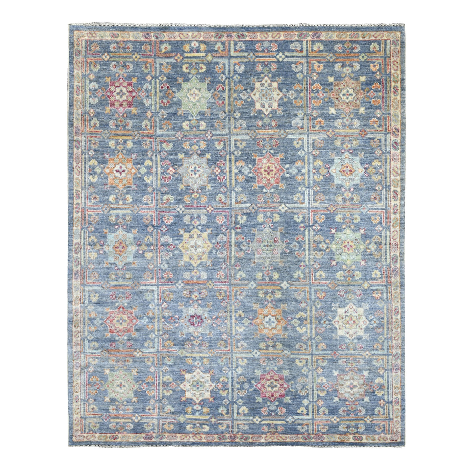 Agra And Turkish Collection Hand Knotted Blue Rug No: 1112824