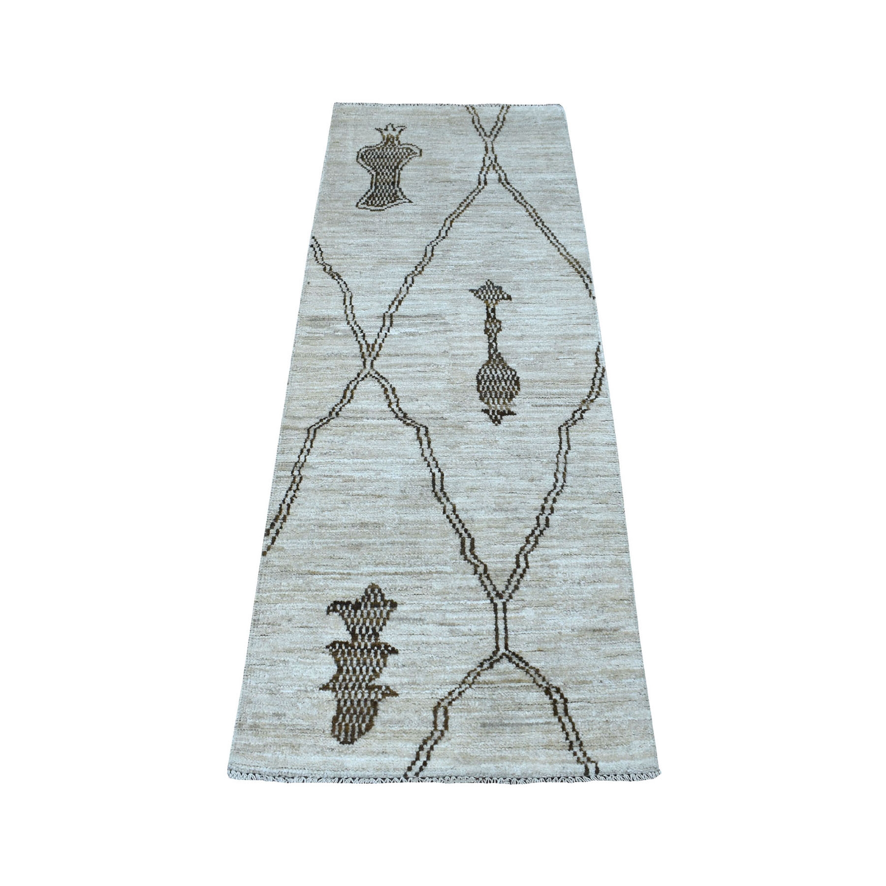 Nomadic And Village Collection Hand Knotted Ivory Rug No: 1112830