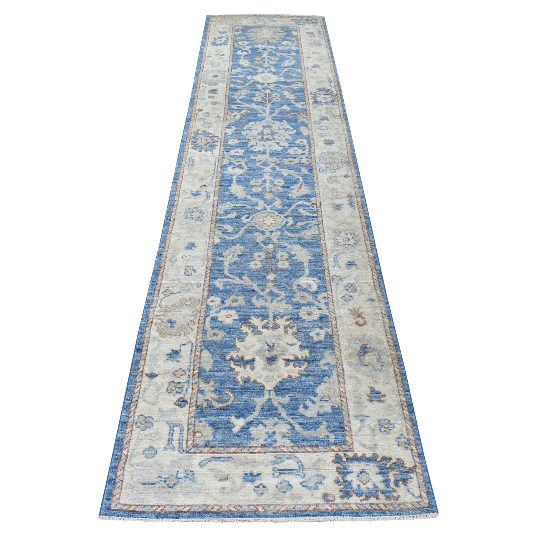 Agra And Turkish Collection Hand Knotted Blue Rug No: 1112948