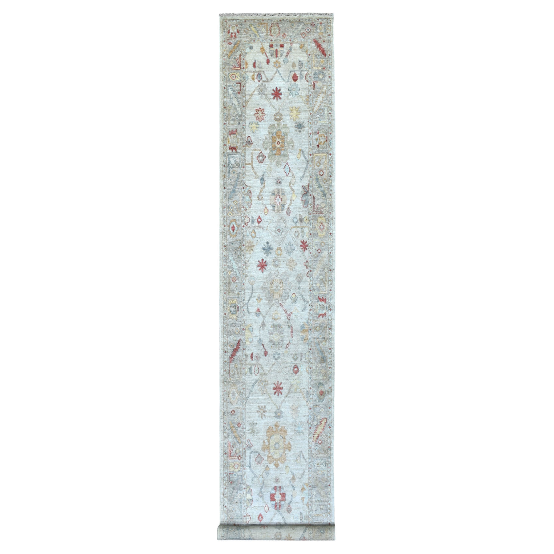 Agra And Turkish Collection Hand Knotted Grey Rug No: 1112954