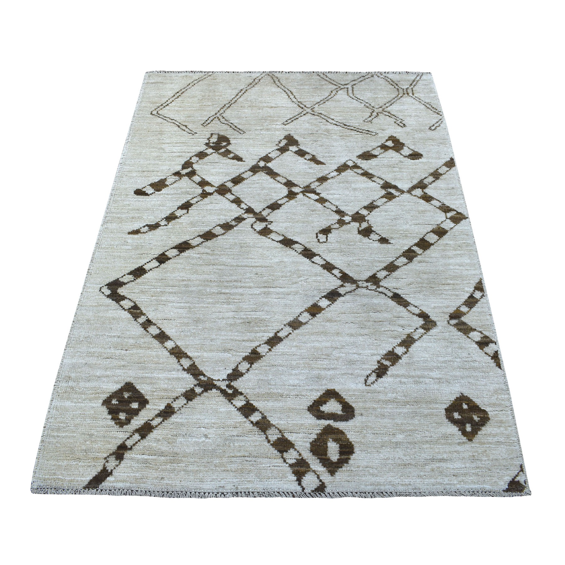 Nomadic And Village Collection Hand Knotted Ivory Rug No: 1112988