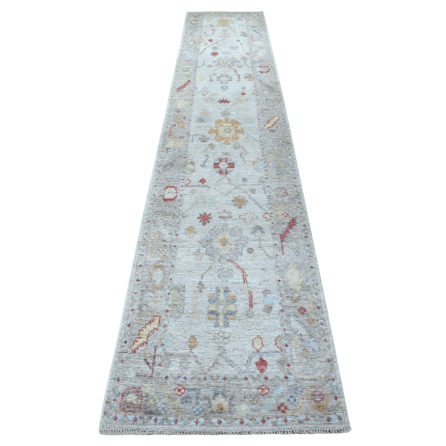 Agra And Turkish Collection Hand Knotted Grey Rug No: 1113128