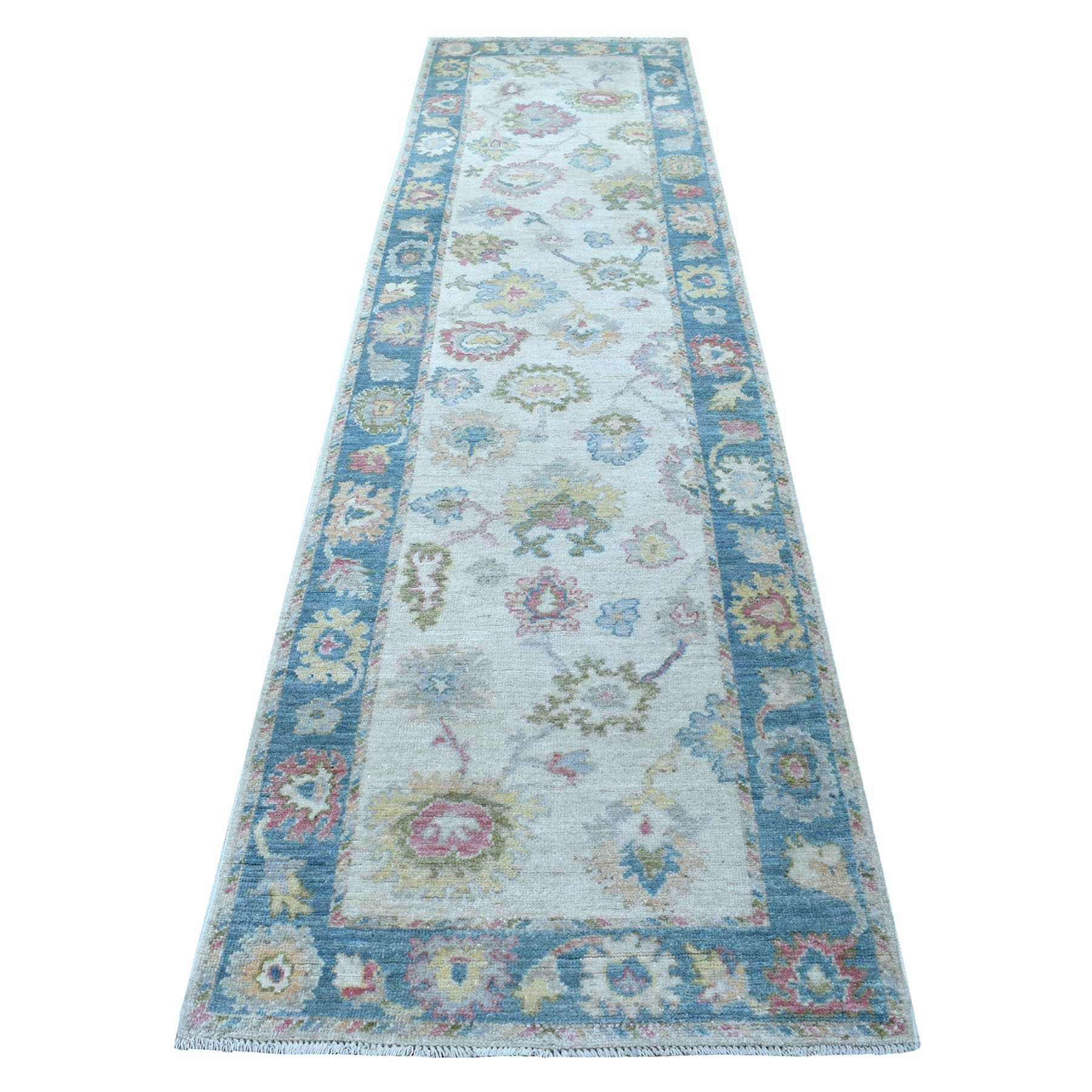 Agra And Turkish Collection Hand Knotted Ivory Rug No: 1113136