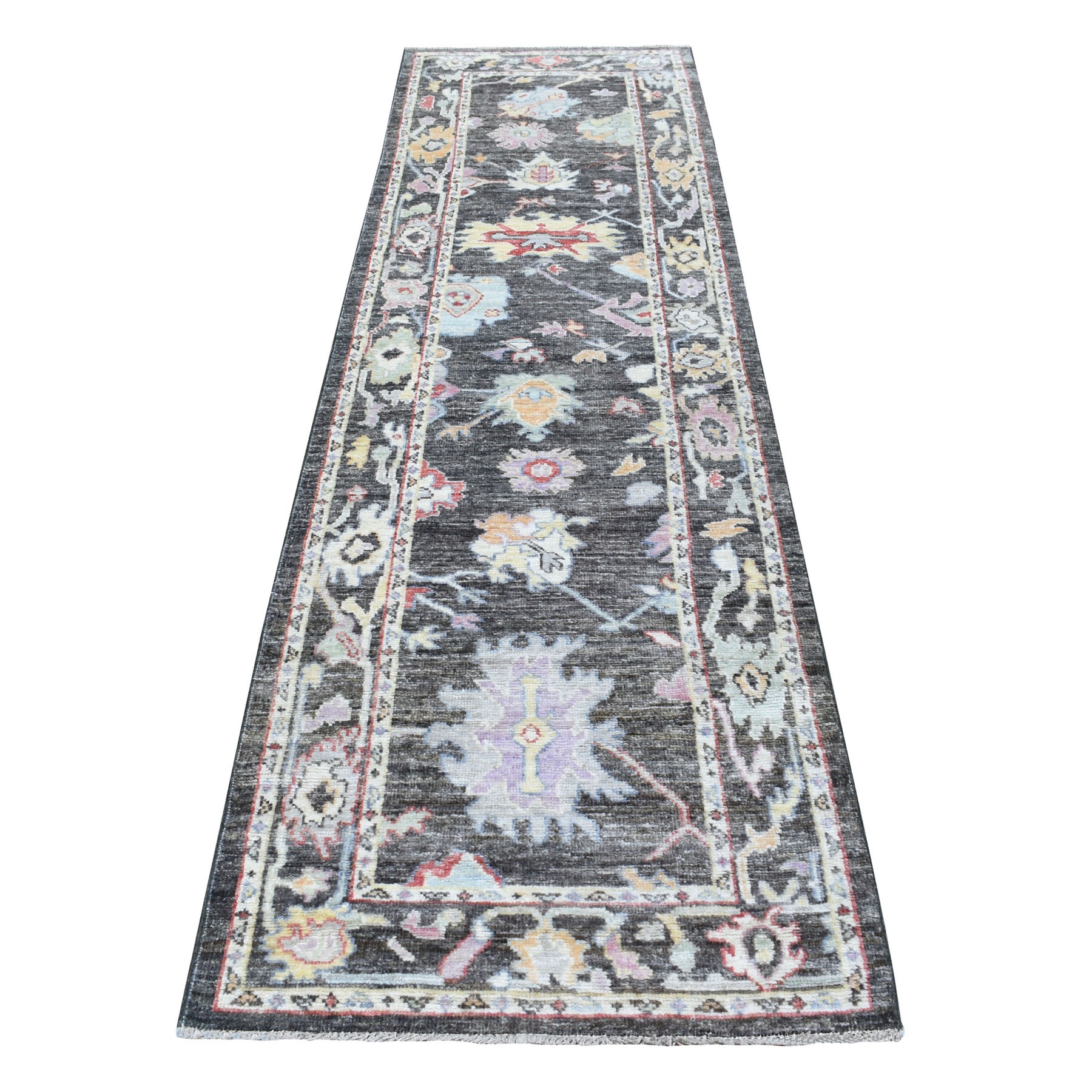 Agra And Turkish Collection Hand Knotted Black Rug No: 1113192