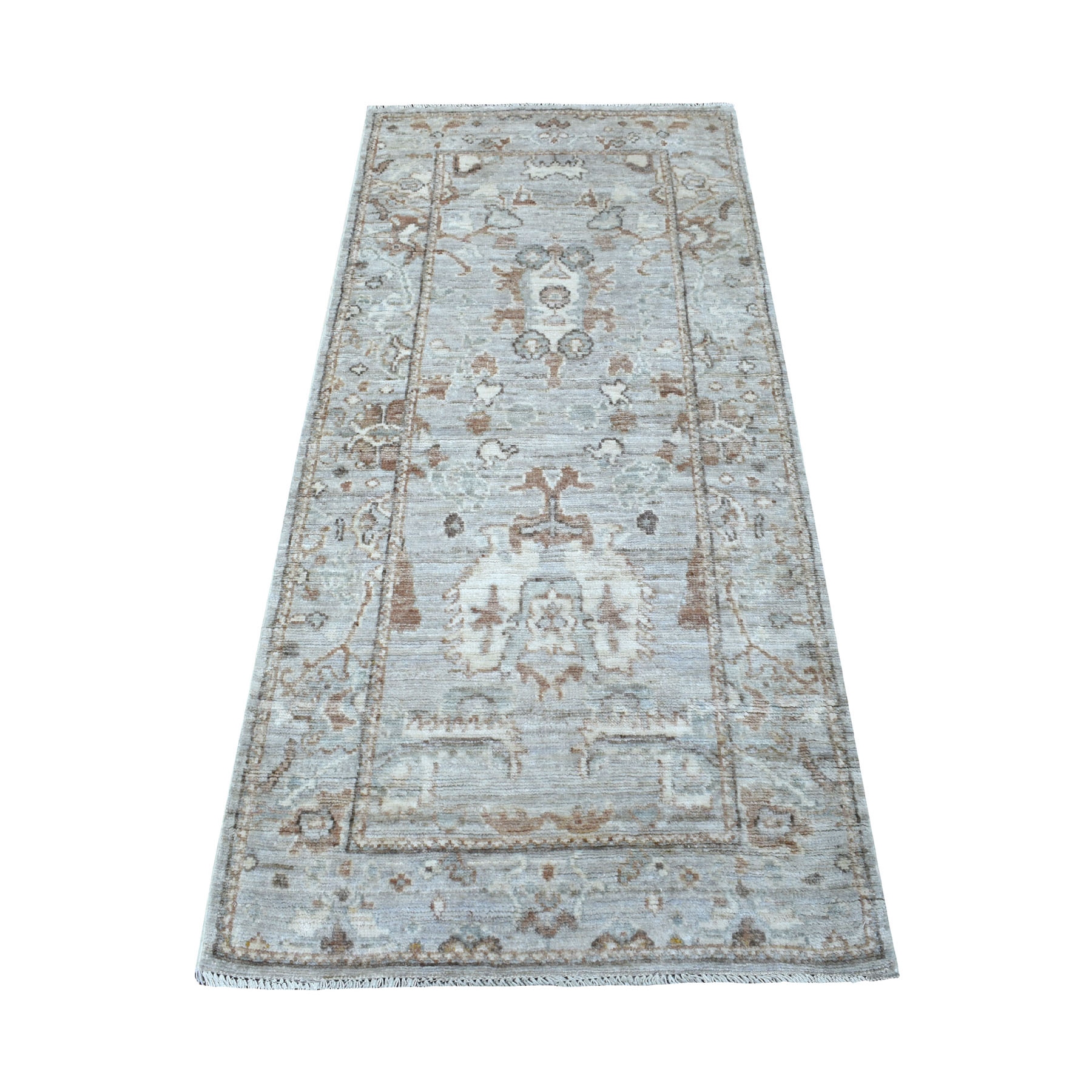 Agra And Turkish Collection Hand Knotted Grey Rug No: 1113198
