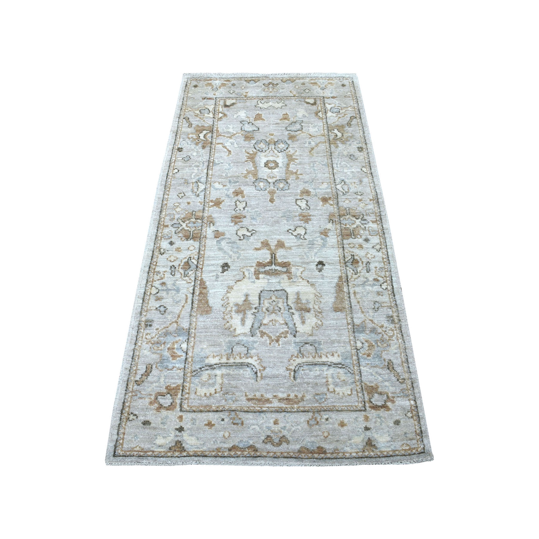 Agra And Turkish Collection Hand Knotted Grey Rug No: 1113208