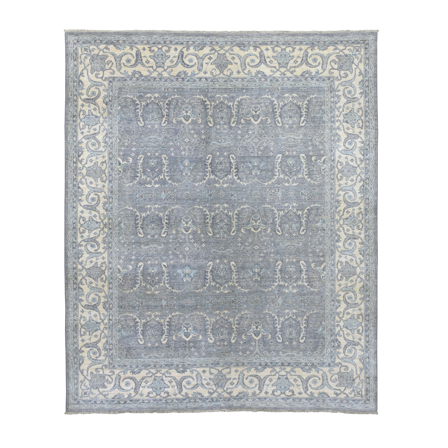 Agra And Turkish Collection Hand Knotted Grey Rug No: 1113552