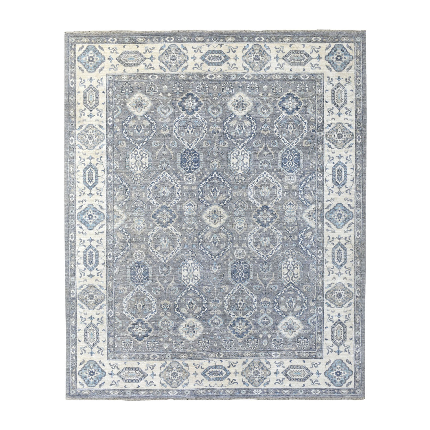 Agra And Turkish Collection Hand Knotted Grey Rug No: 1113556